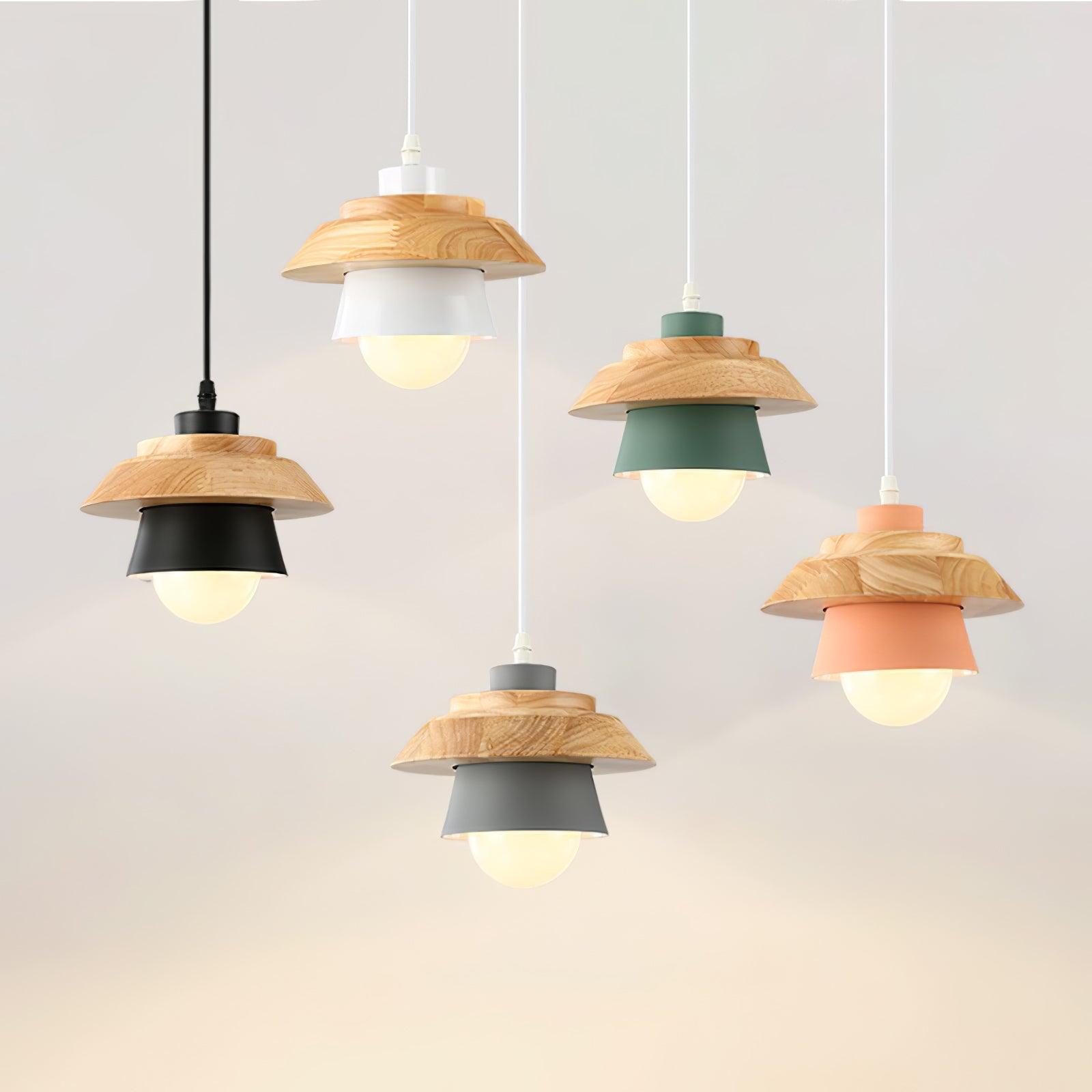 Stone Wood Pendant Lamp - Cueteks