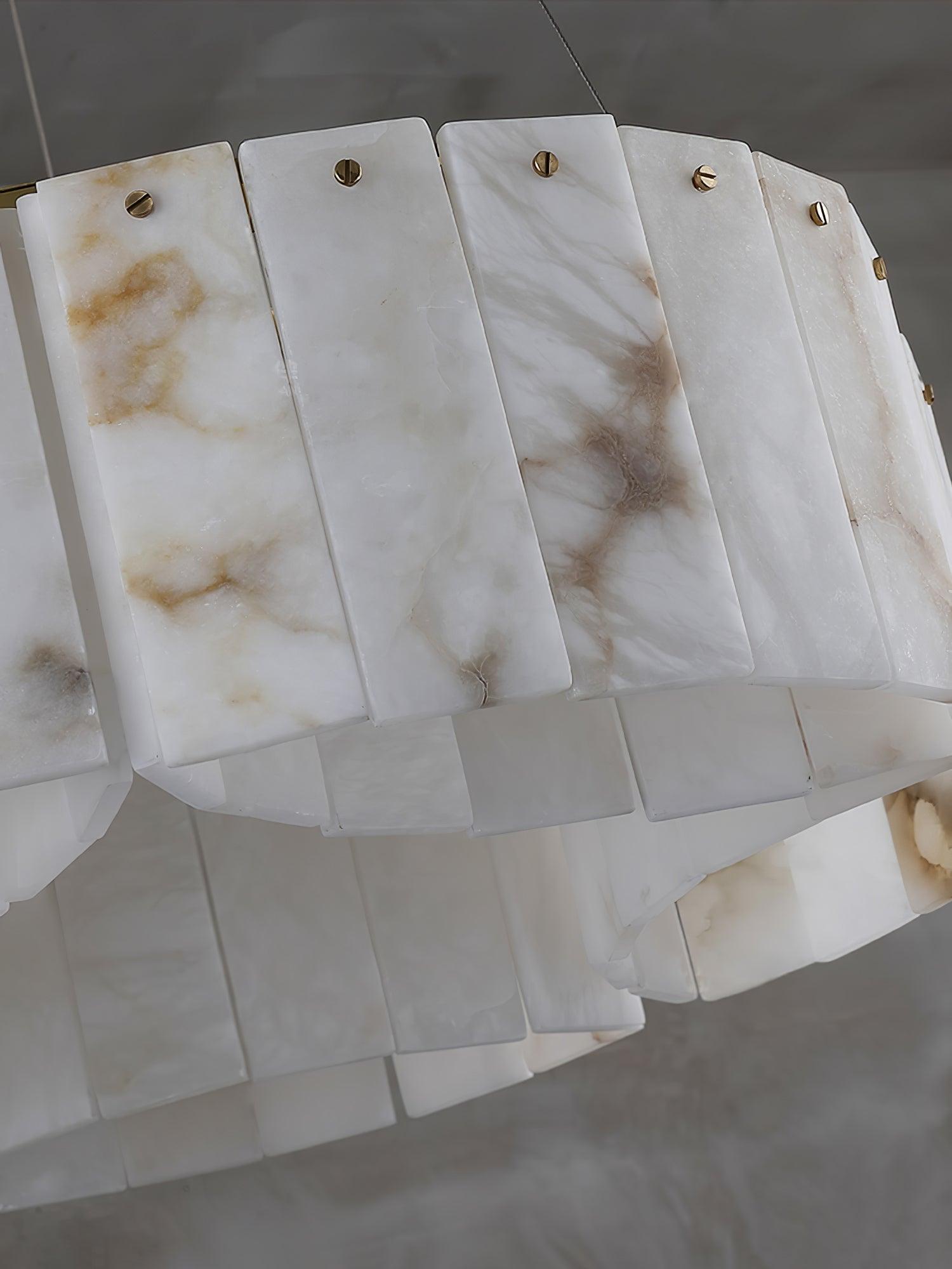 Luxe Alabaster Brass Ceiling Lamp - Cueteks