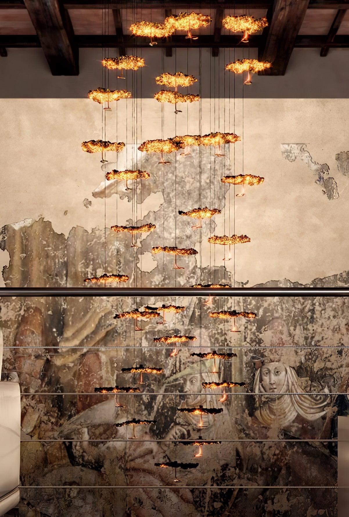 Brass Aviary Constellation Chandelier - Cueteks