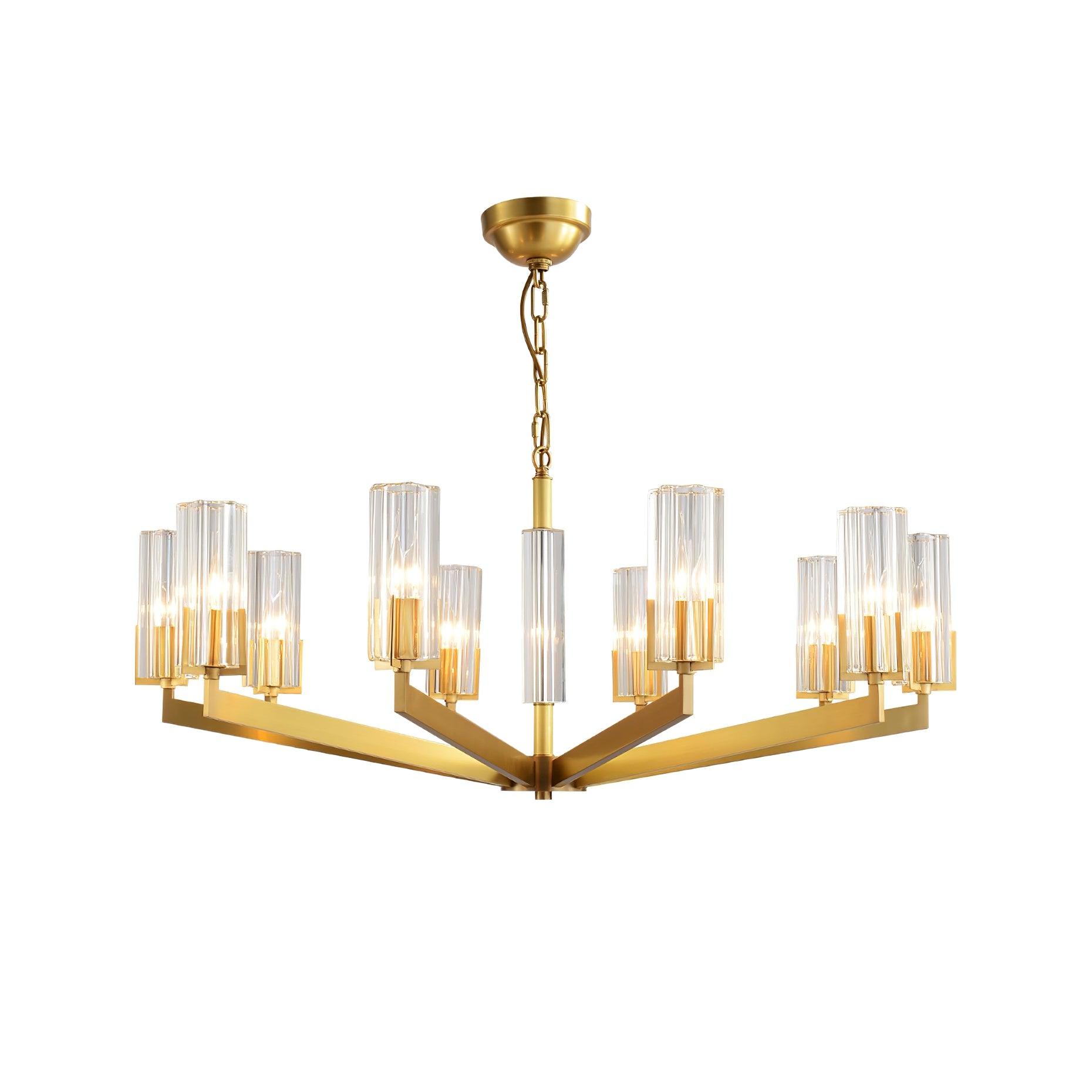 Kayla Brass Chandelier - Cueteks