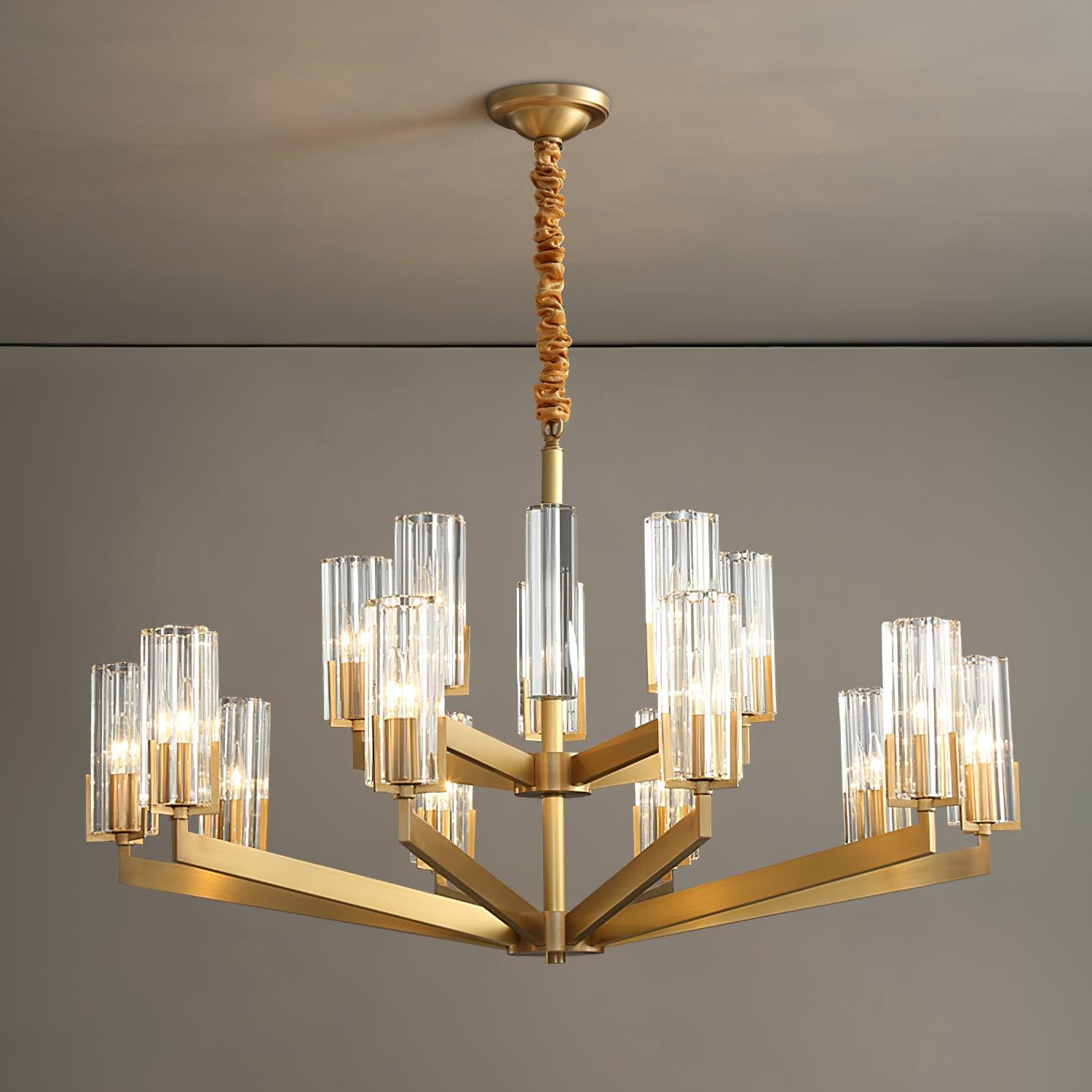 Kayla Brass Chandelier - Cueteks