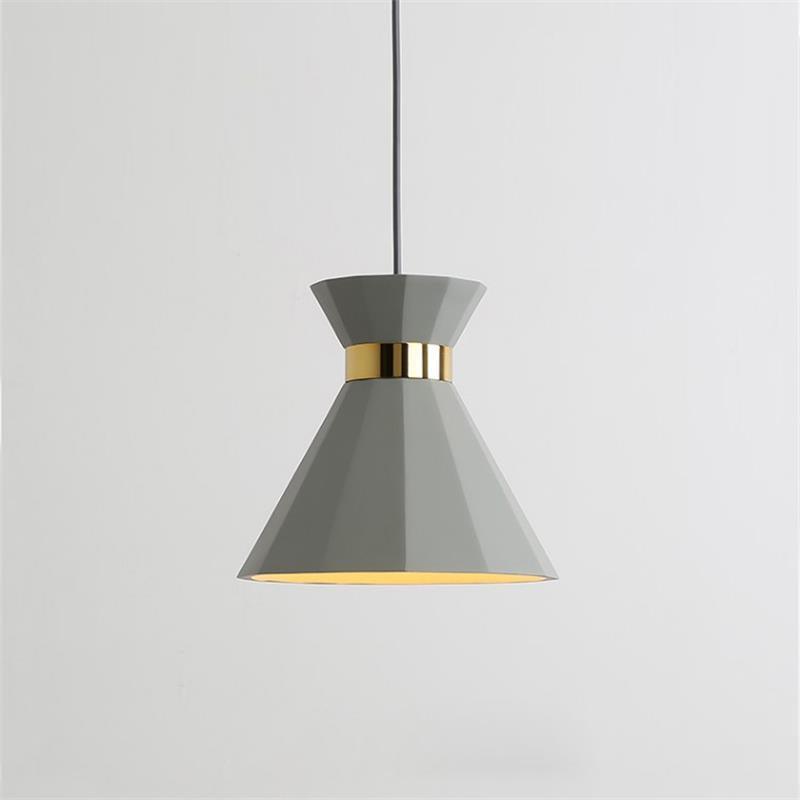 Grey and Gold 24.5 × 24 cm pendant with a wider shade