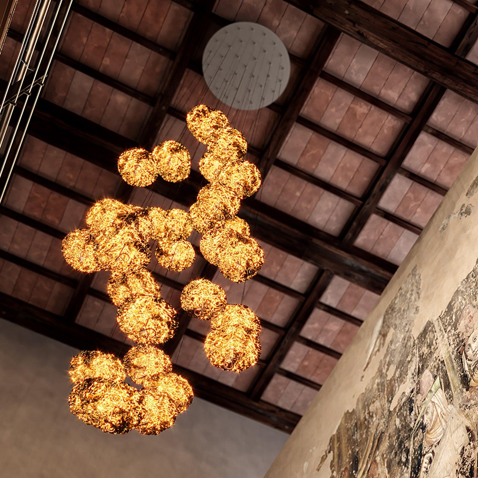 Brass Aviary Constellation Chandelier - Cueteks