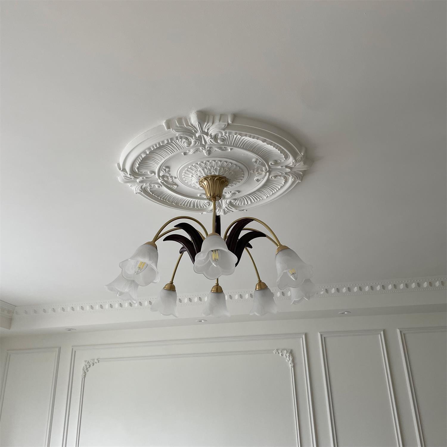 Brass Pastoral Flower Chandelier - Cueteks
