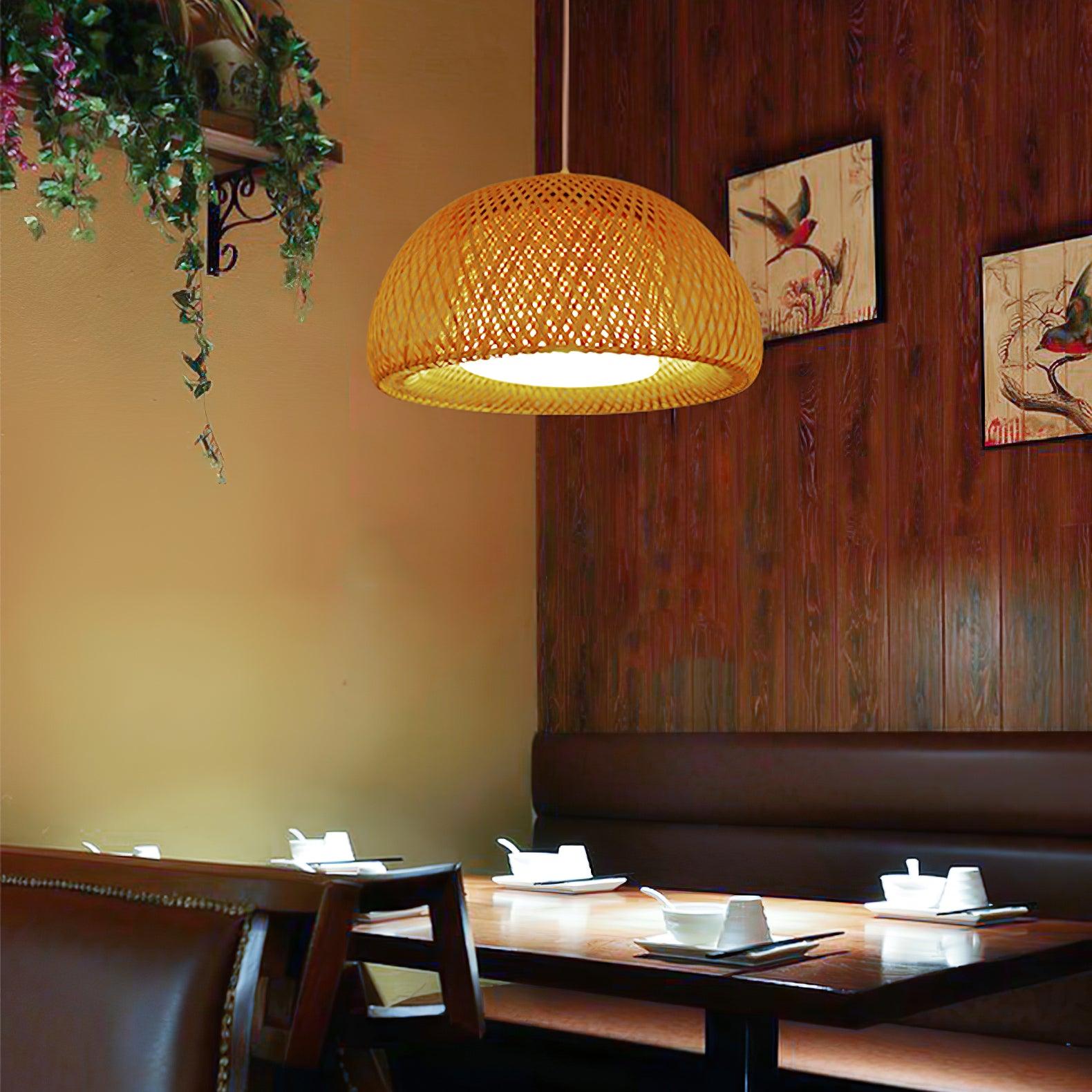 Zenith Bamboo Pendant Light - Cueteks