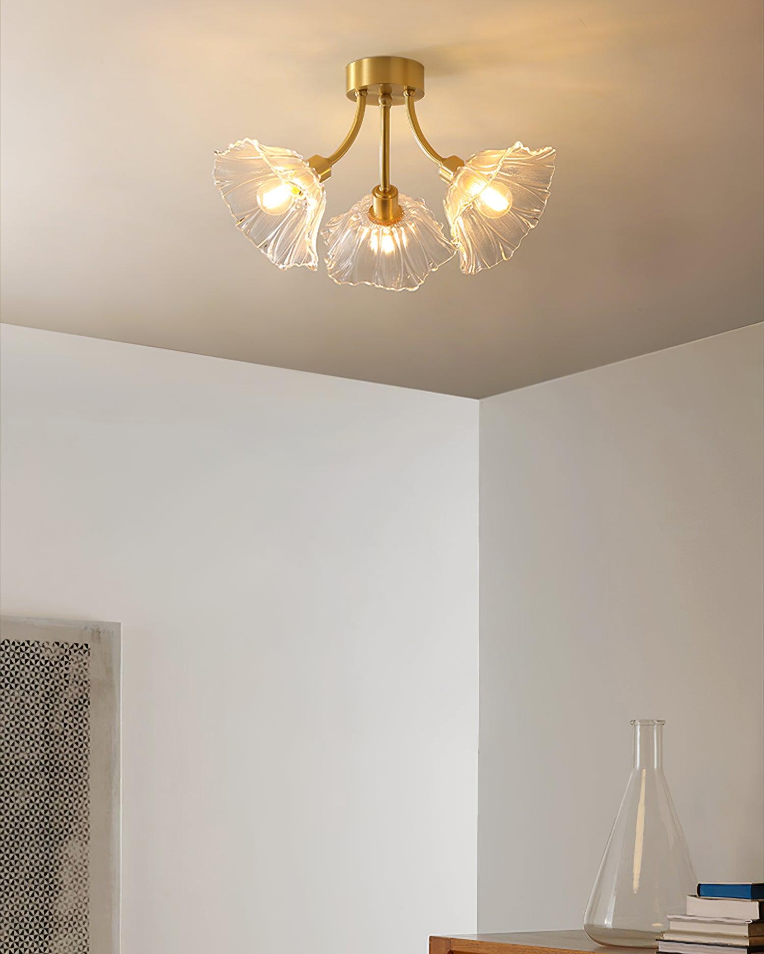 Kalin Flower Glass Ceiling Lamp - Cueteks