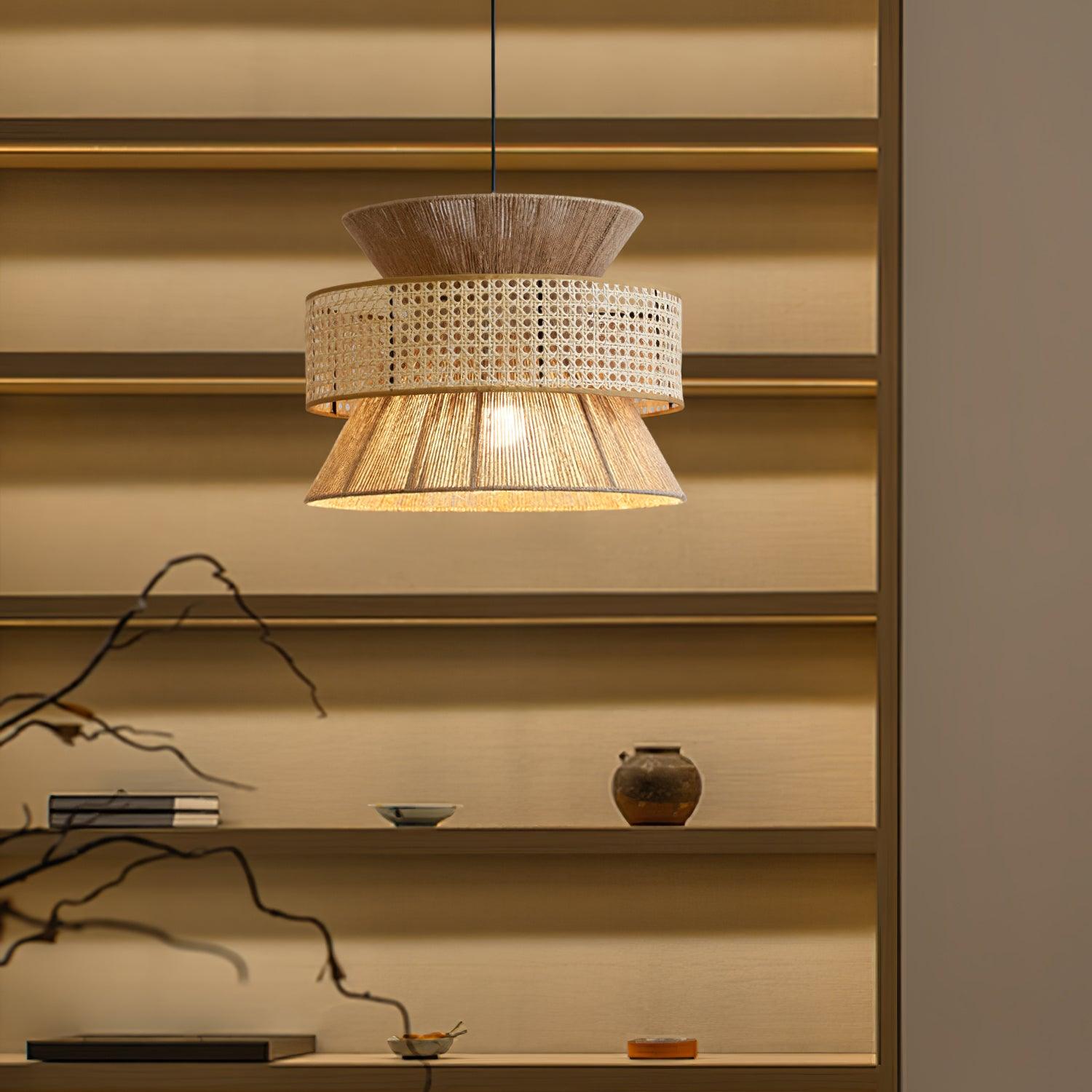 Rattan Bamboo Pendant Lamp - Cueteks