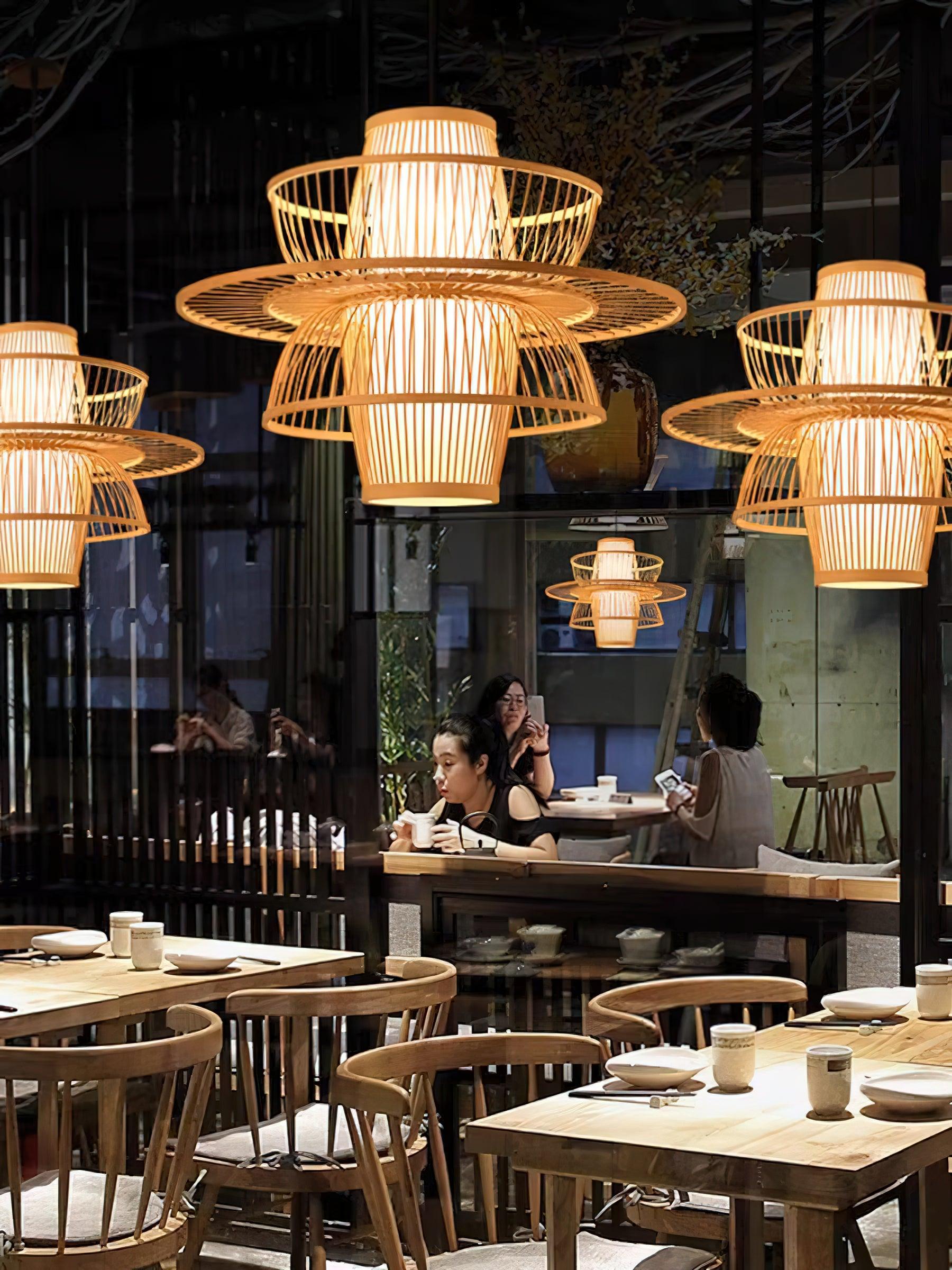 Handmade Sigyn Bamboo Pendant Lamp - Cueteks