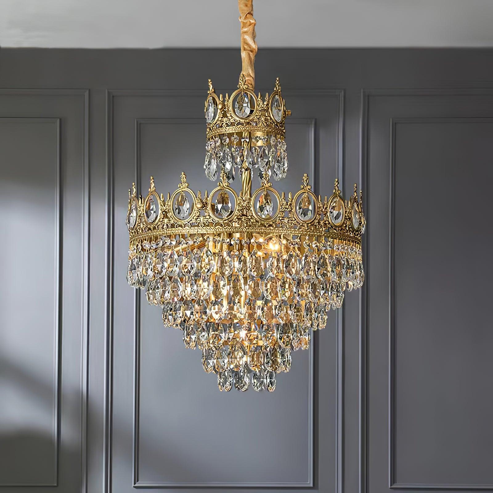 Vintage Crystal Chandelier - Cueteks