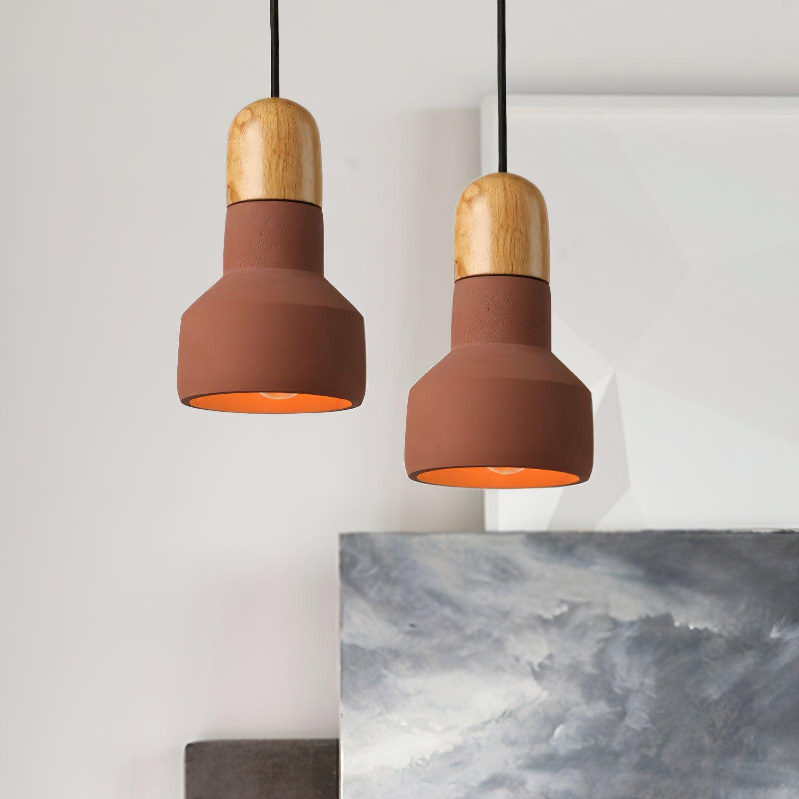 Nessa Wood Pendant Light - Cueteks