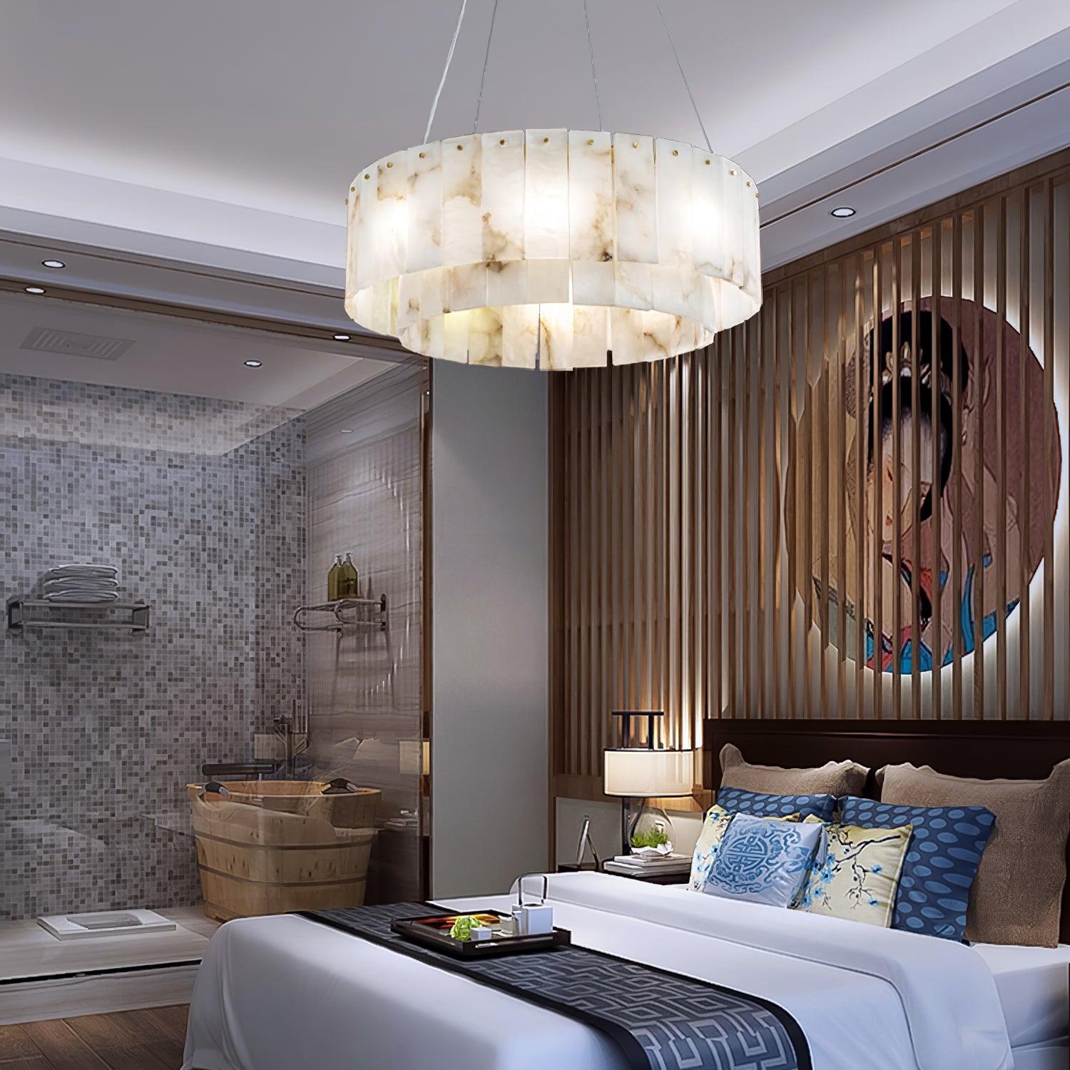 Rock Alabaster Chandelier - Cueteks