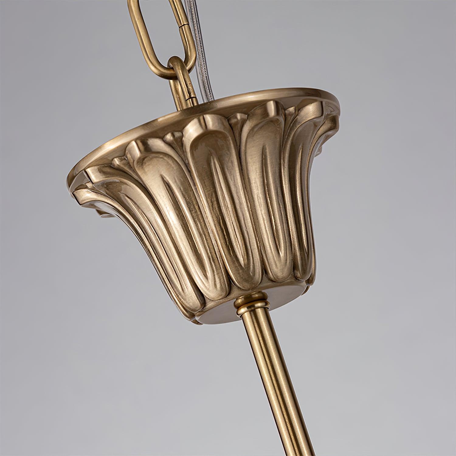 Brass Pastoral Flower Chandelier - Cueteks