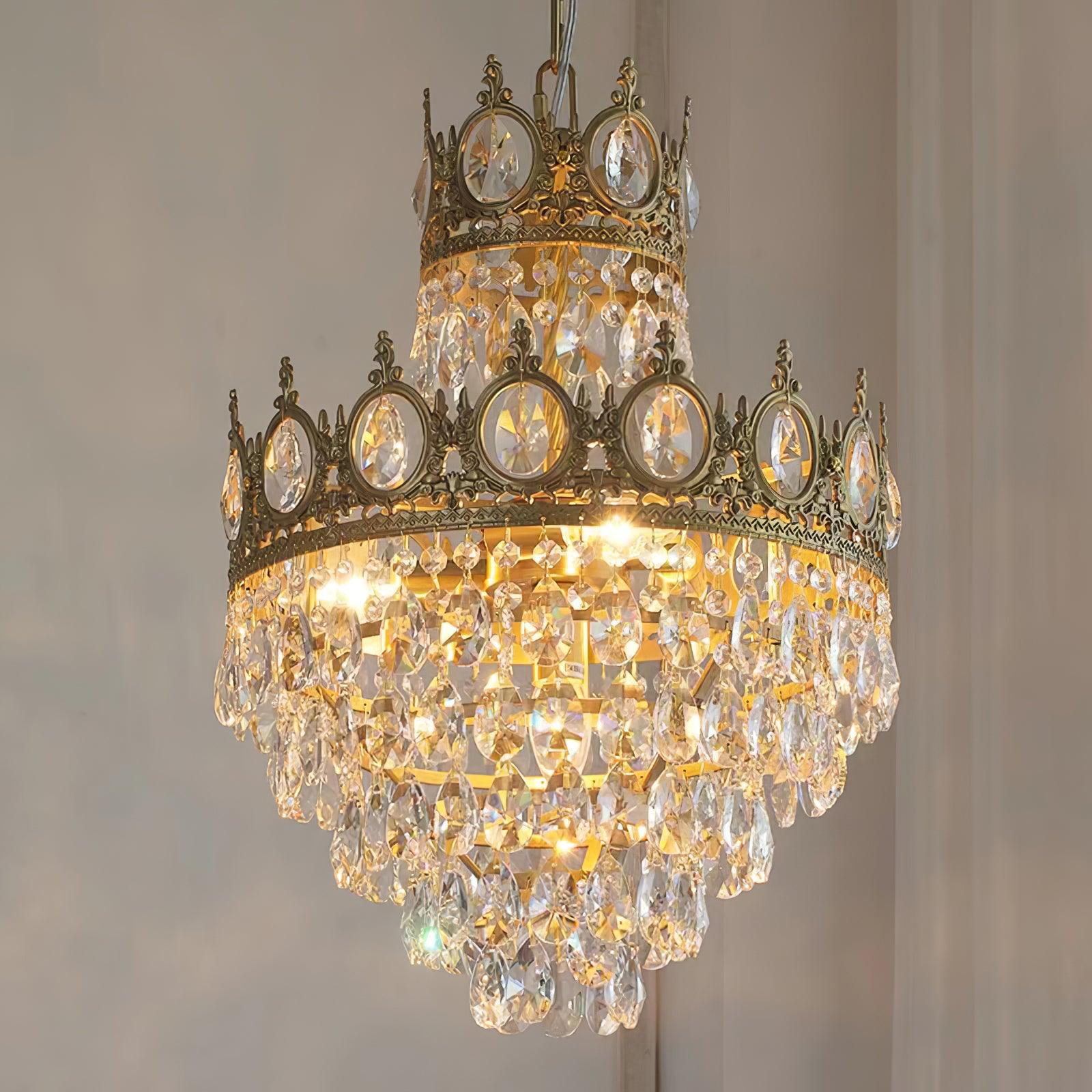 Vintage Crystal Chandelier - Cueteks