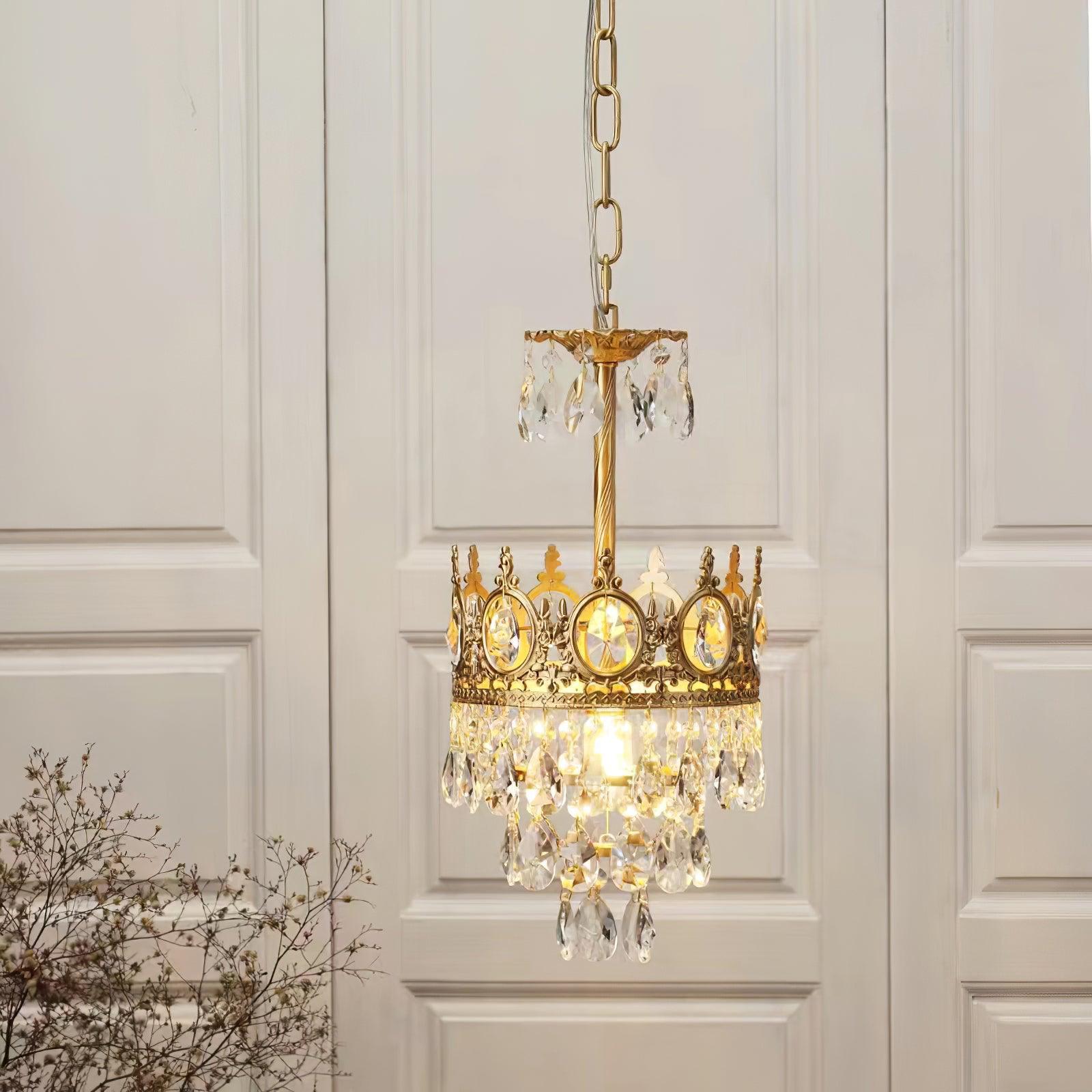 Vintage Crystal Chandelier - Cueteks