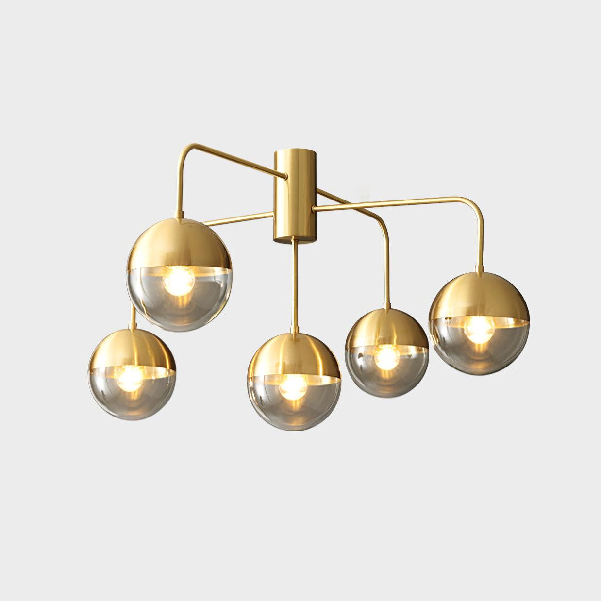 Brass Globulars Ceiling Lamp - Cueteks