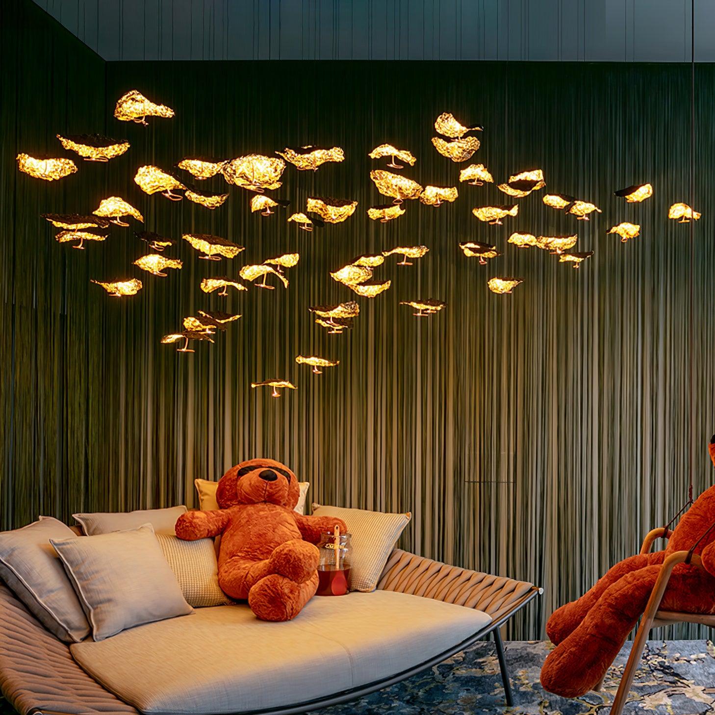 Brass Aviary Constellation Chandelier - Cueteks