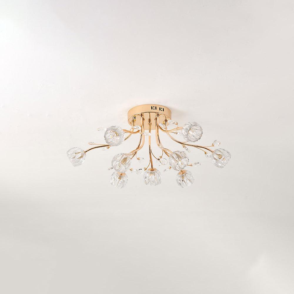Crystal Flower Ceiling Light - Cueteks
