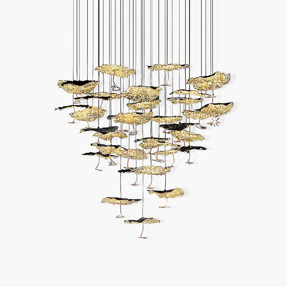 Brass Aviary Constellation Chandelier - Cueteks
