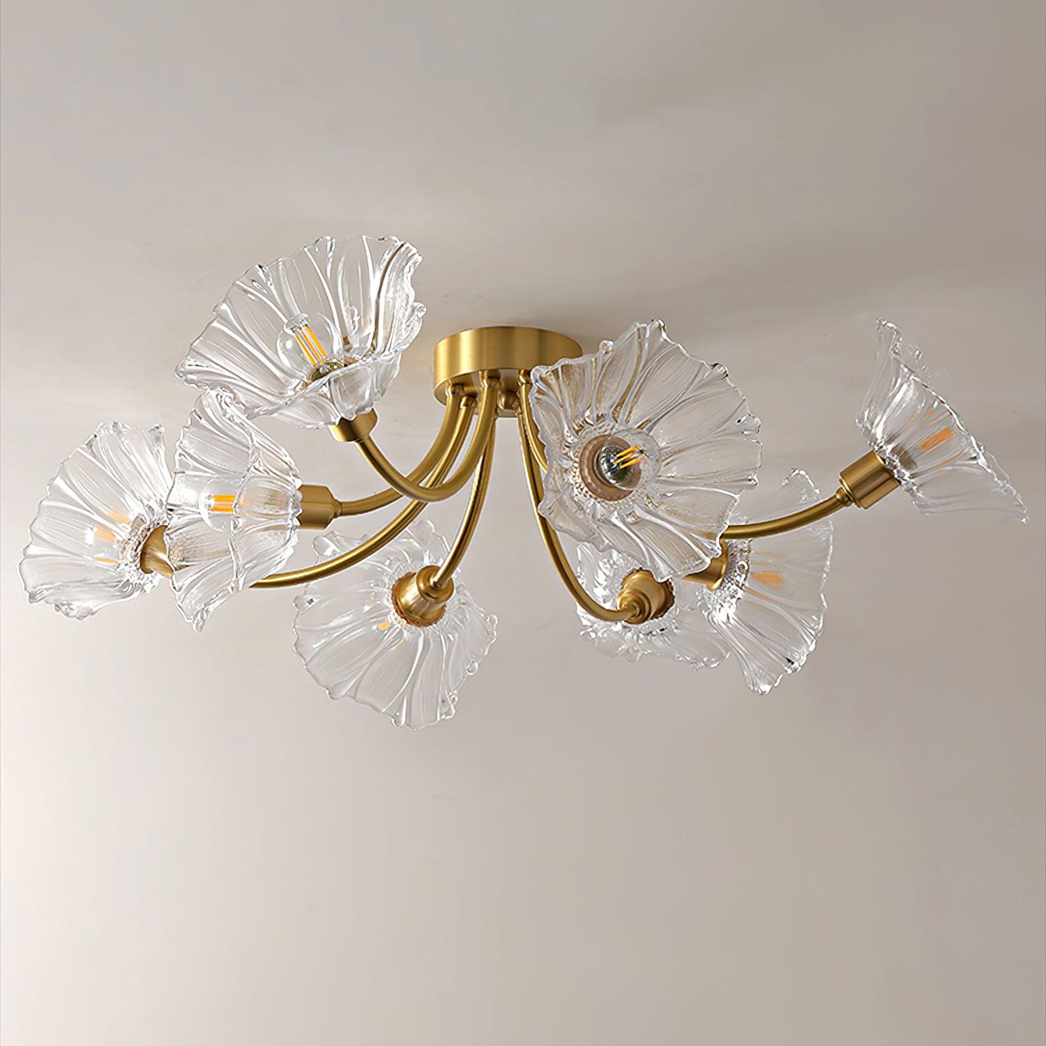 Kalin Flower Glass Ceiling Lamp - Cueteks