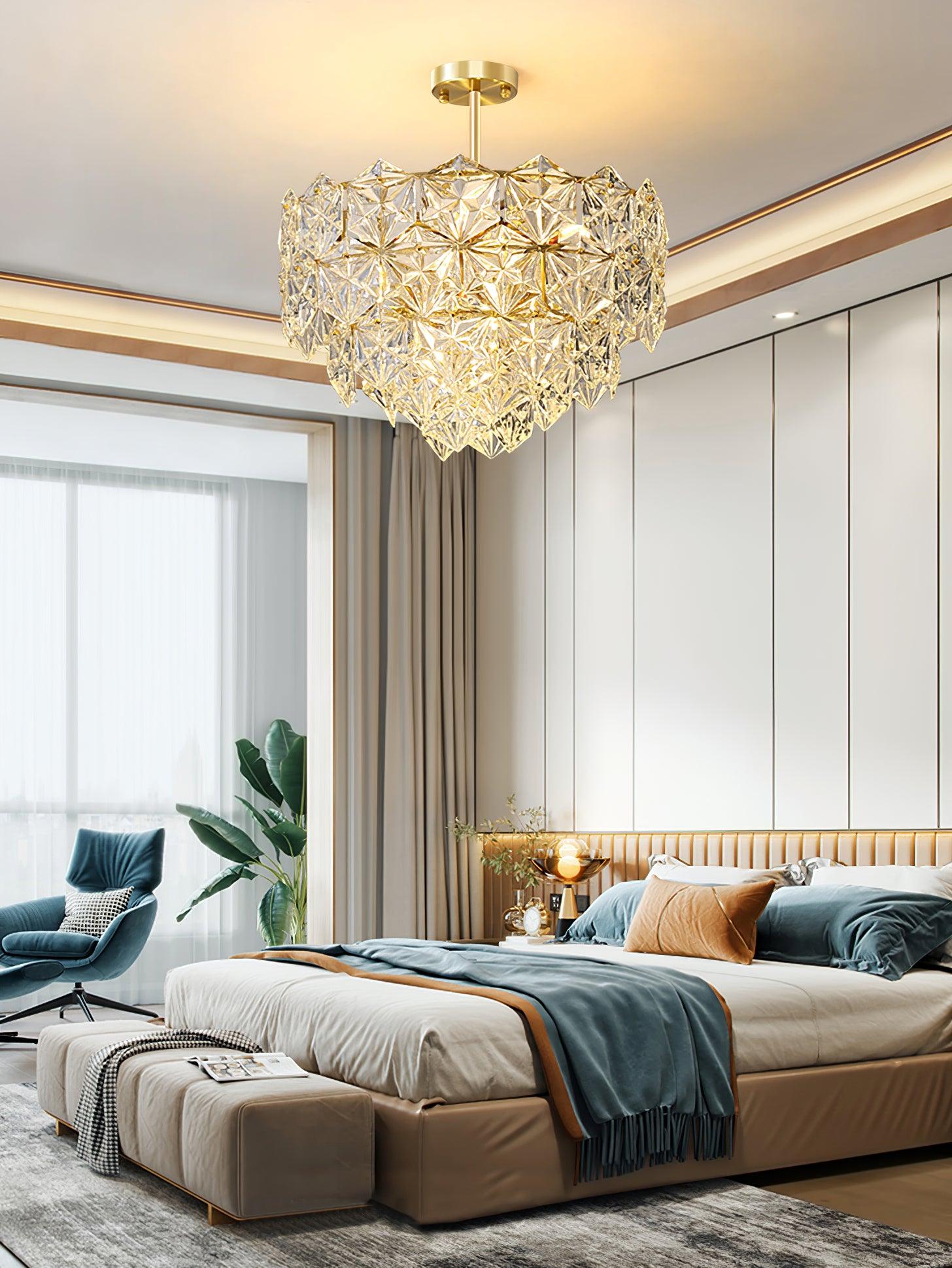 Snowflake Glass Chandelier - Cueteks