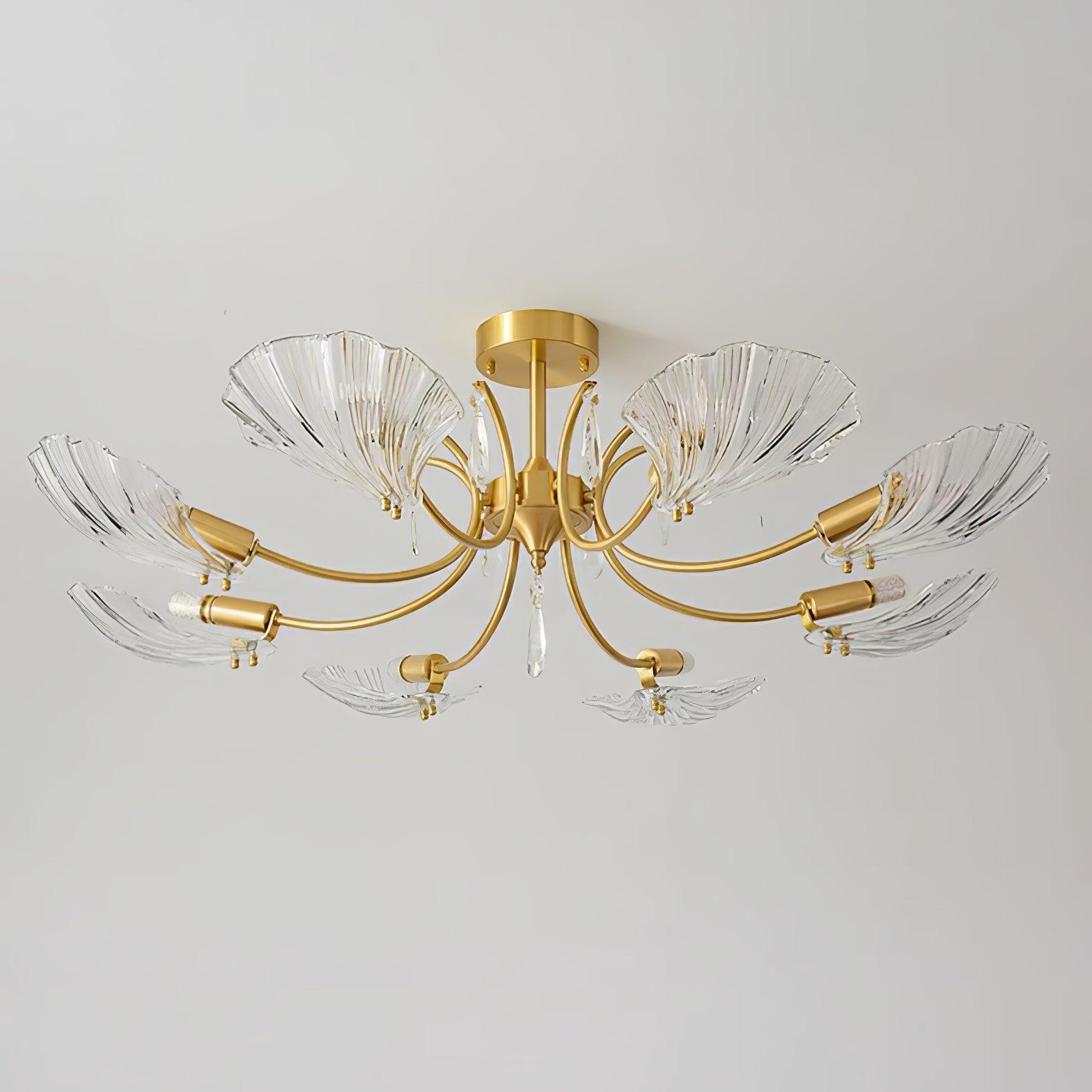Shell Brass Ceiling Lamp - Cueteks