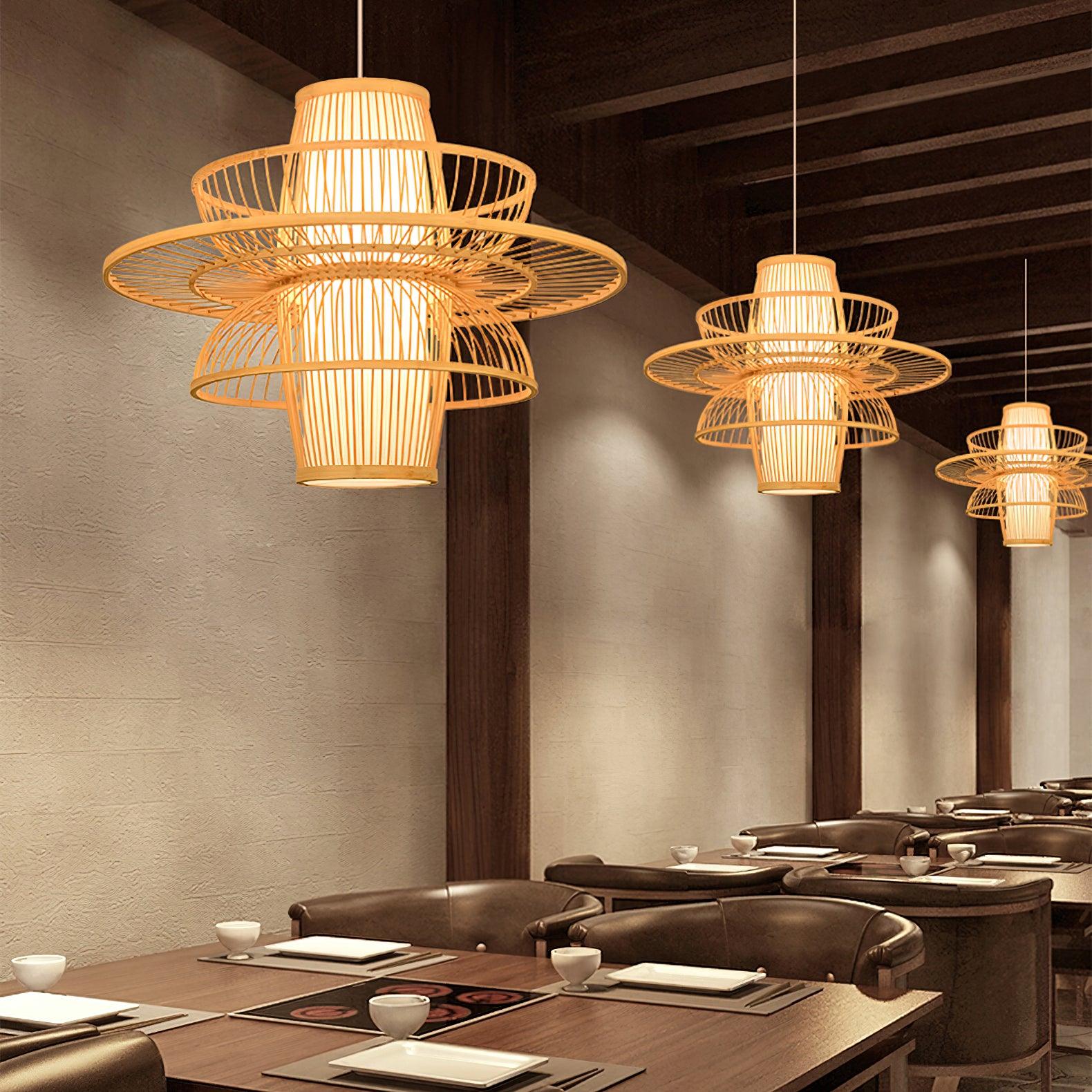 Handmade Sigyn Bamboo Pendant Lamp - Cueteks