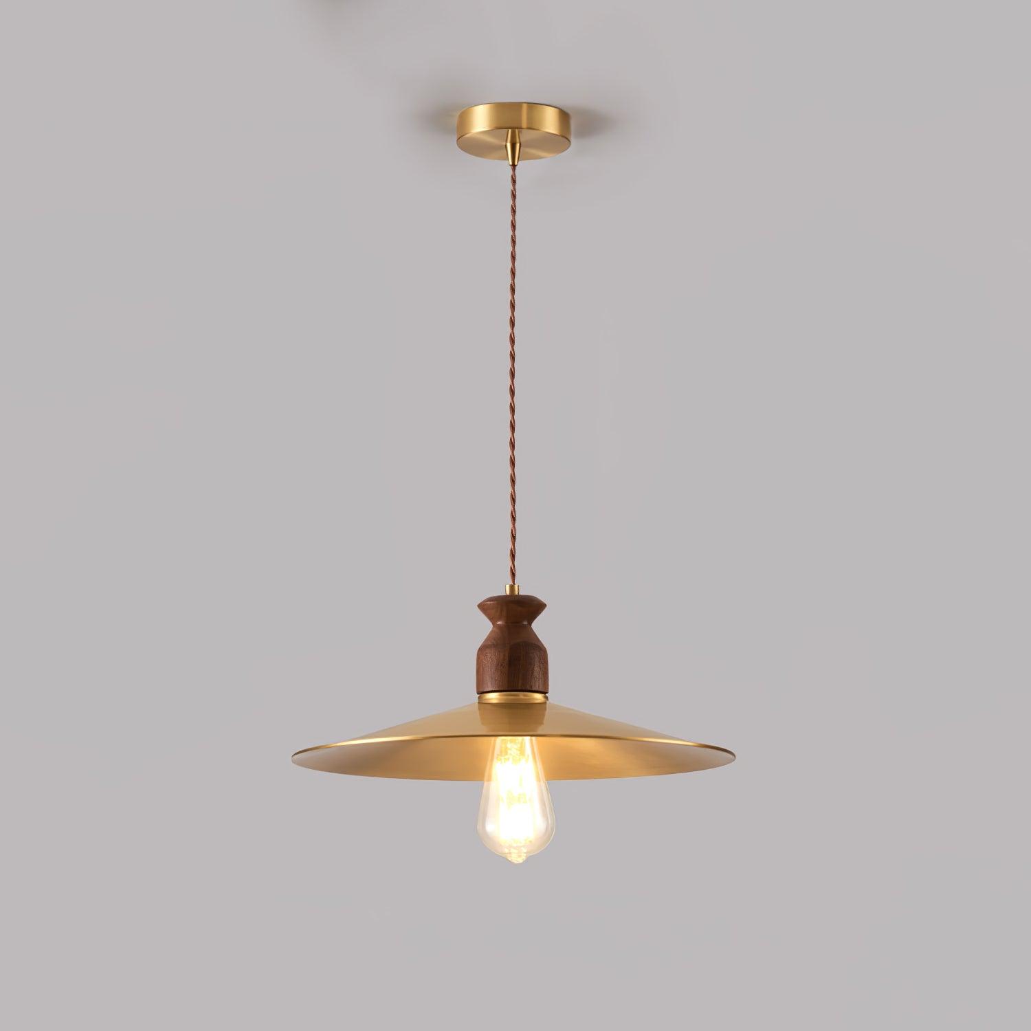 Brass Crest Pendant Light - Cueteks
