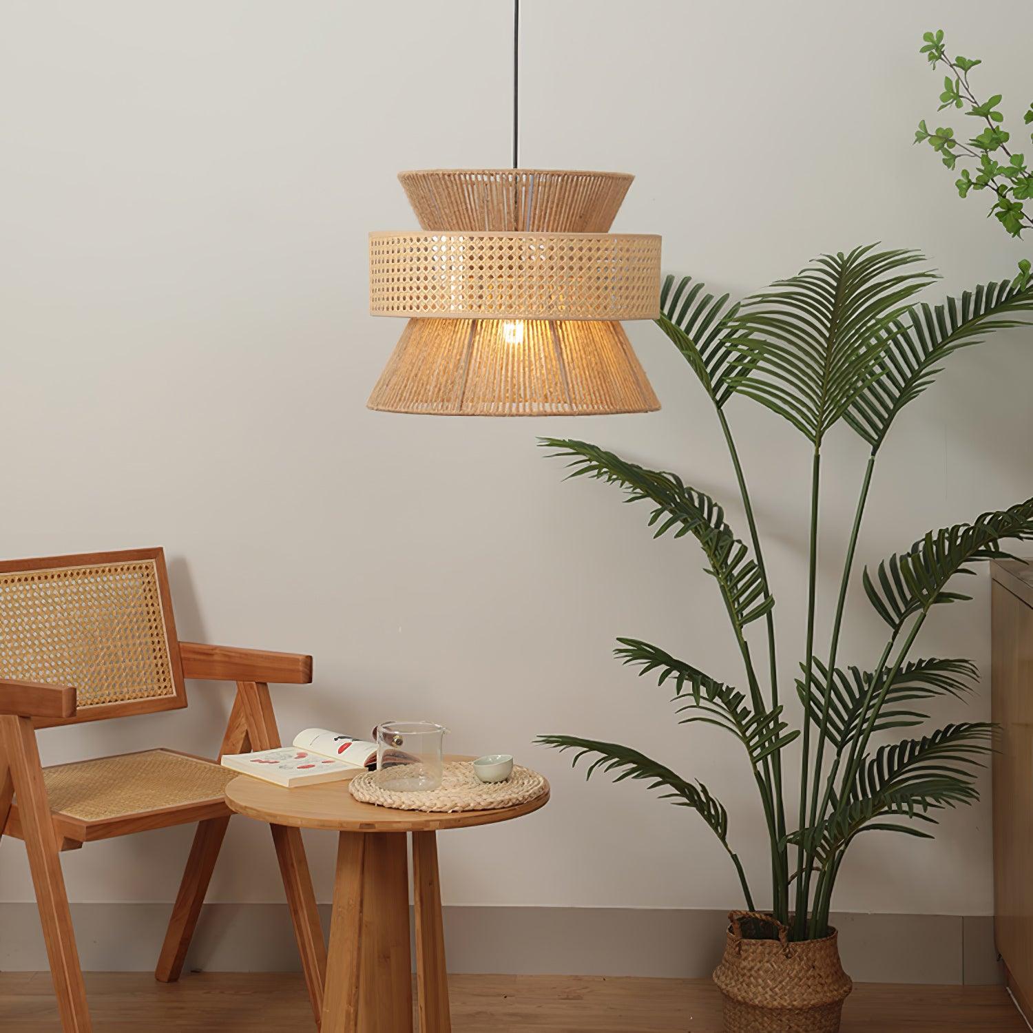 Rattan Bamboo Pendant Lamp - Cueteks