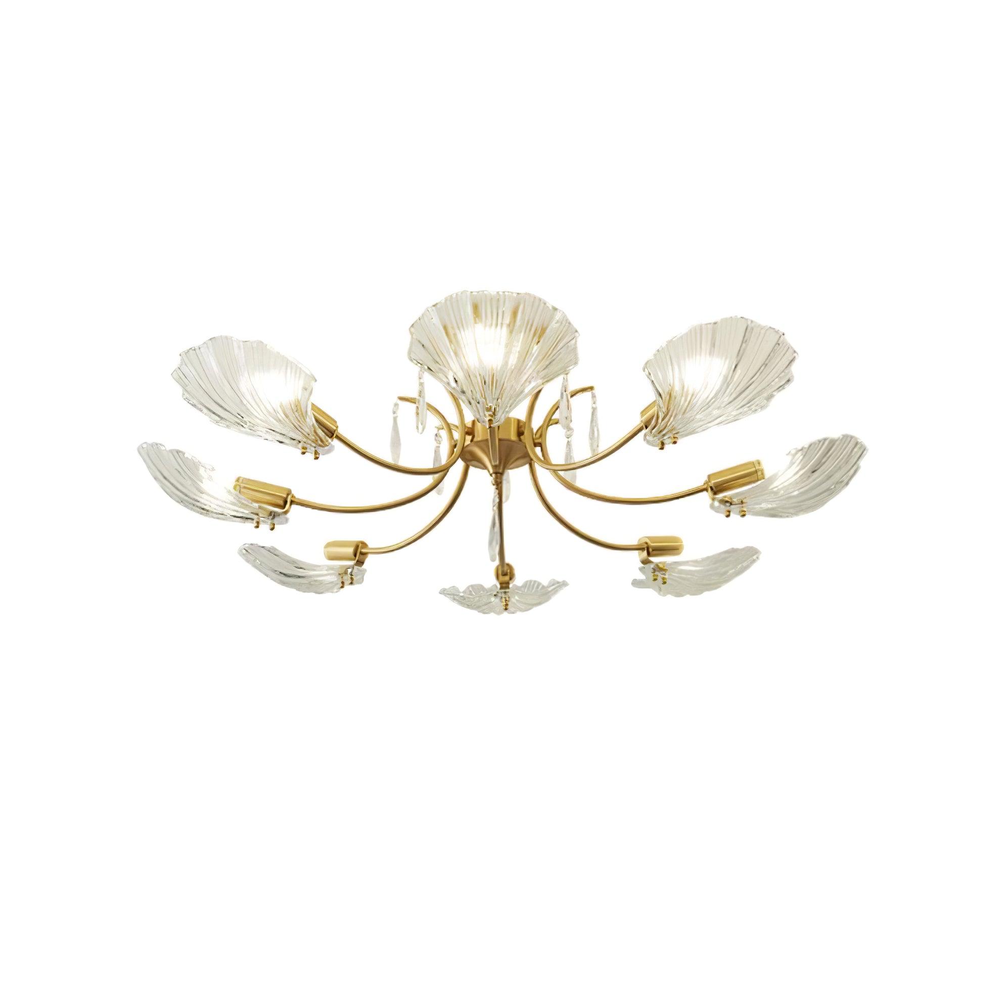 Shell Brass Ceiling Lamp - Cueteks