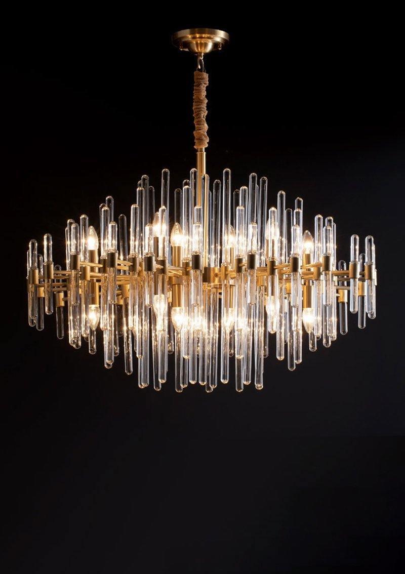 Vintage Antique Brass Chandelier - Cueteks