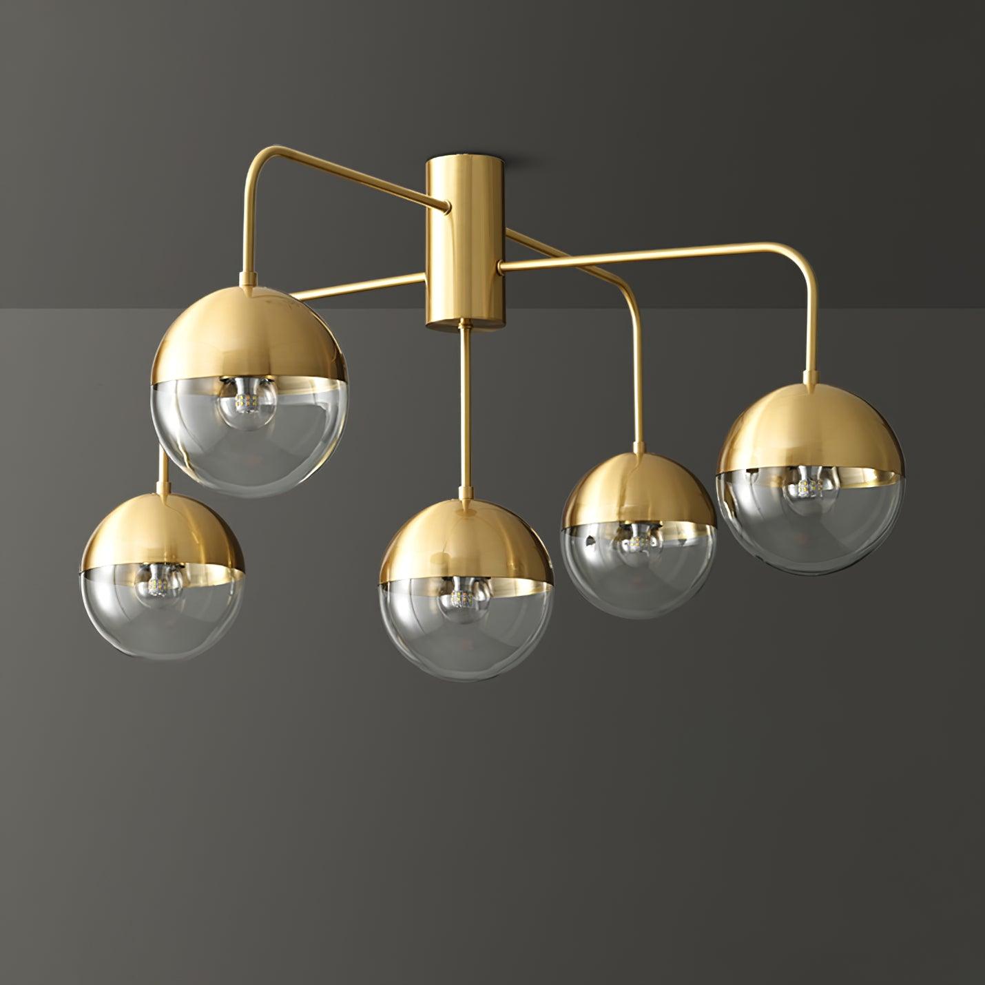 Brass Globulars Ceiling Lamp - Cueteks