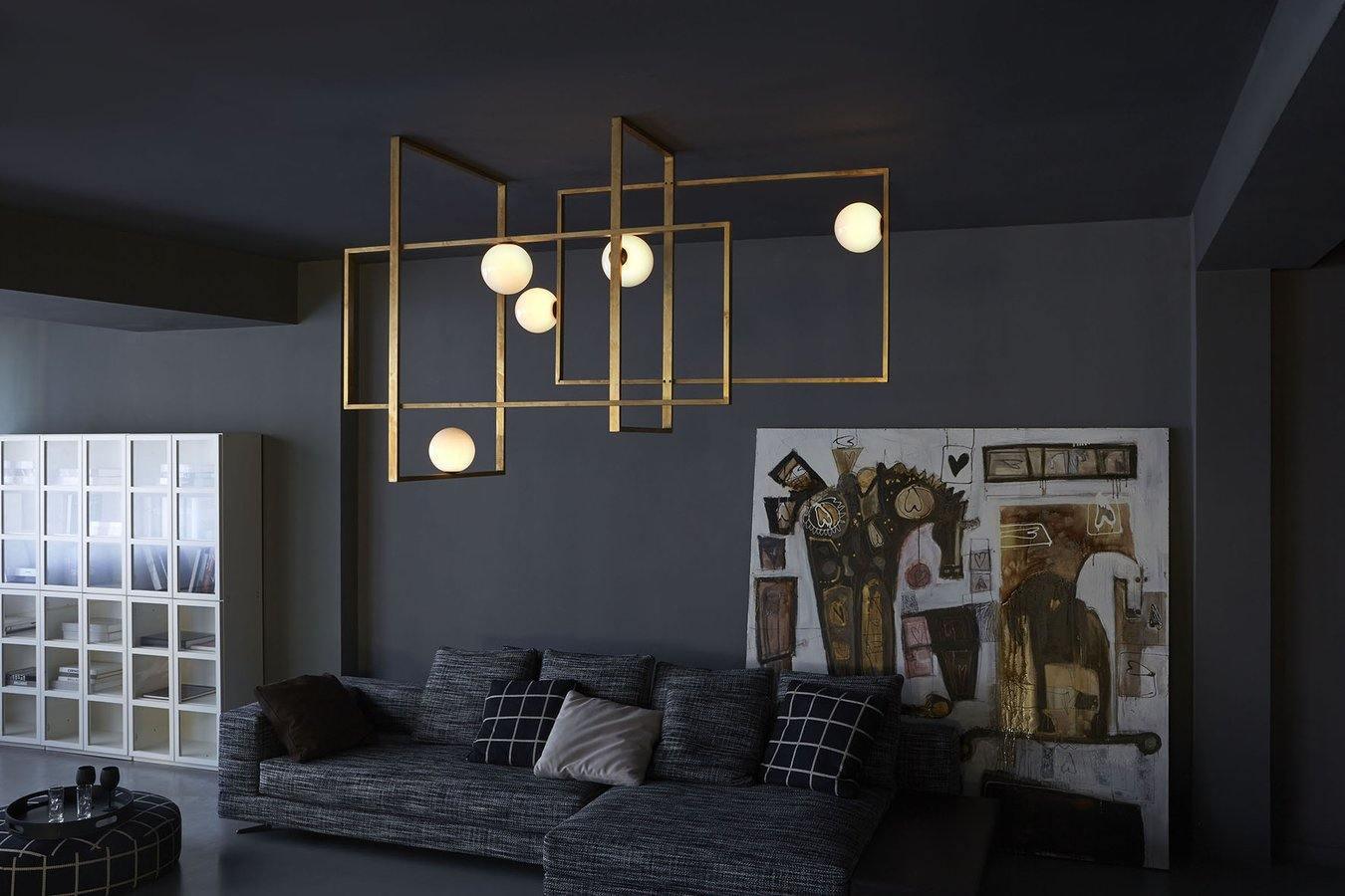 Mondrian Glass Ceiling Light - Cueteks