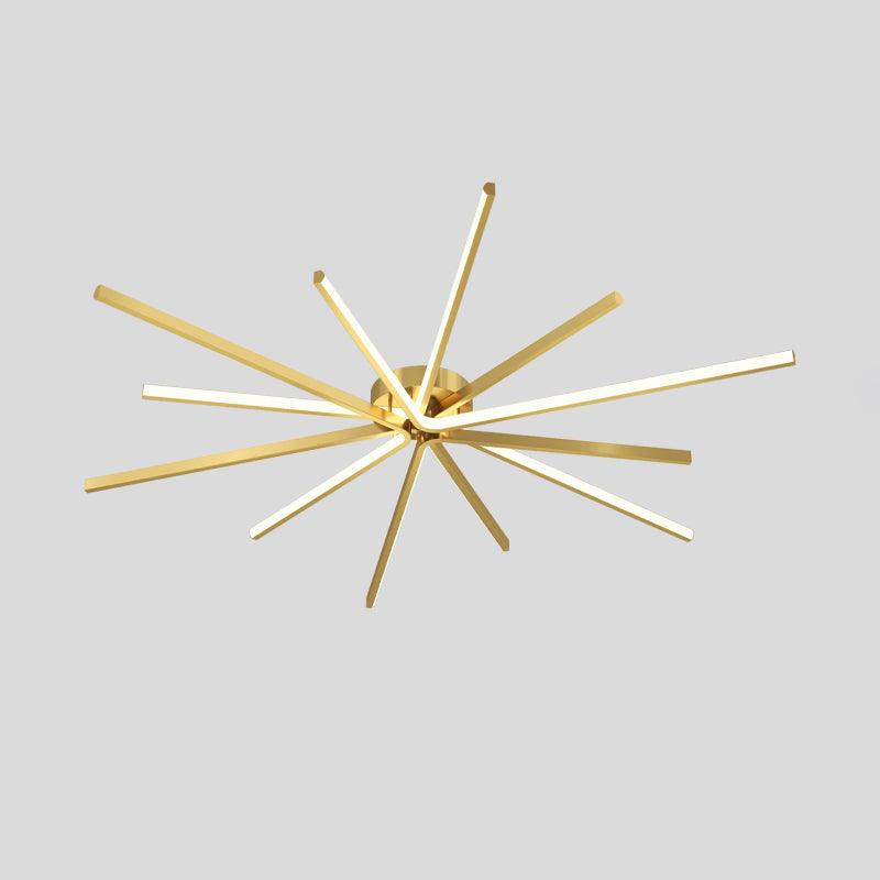Brass Starbursts Ceiling Lamp - Cueteks
