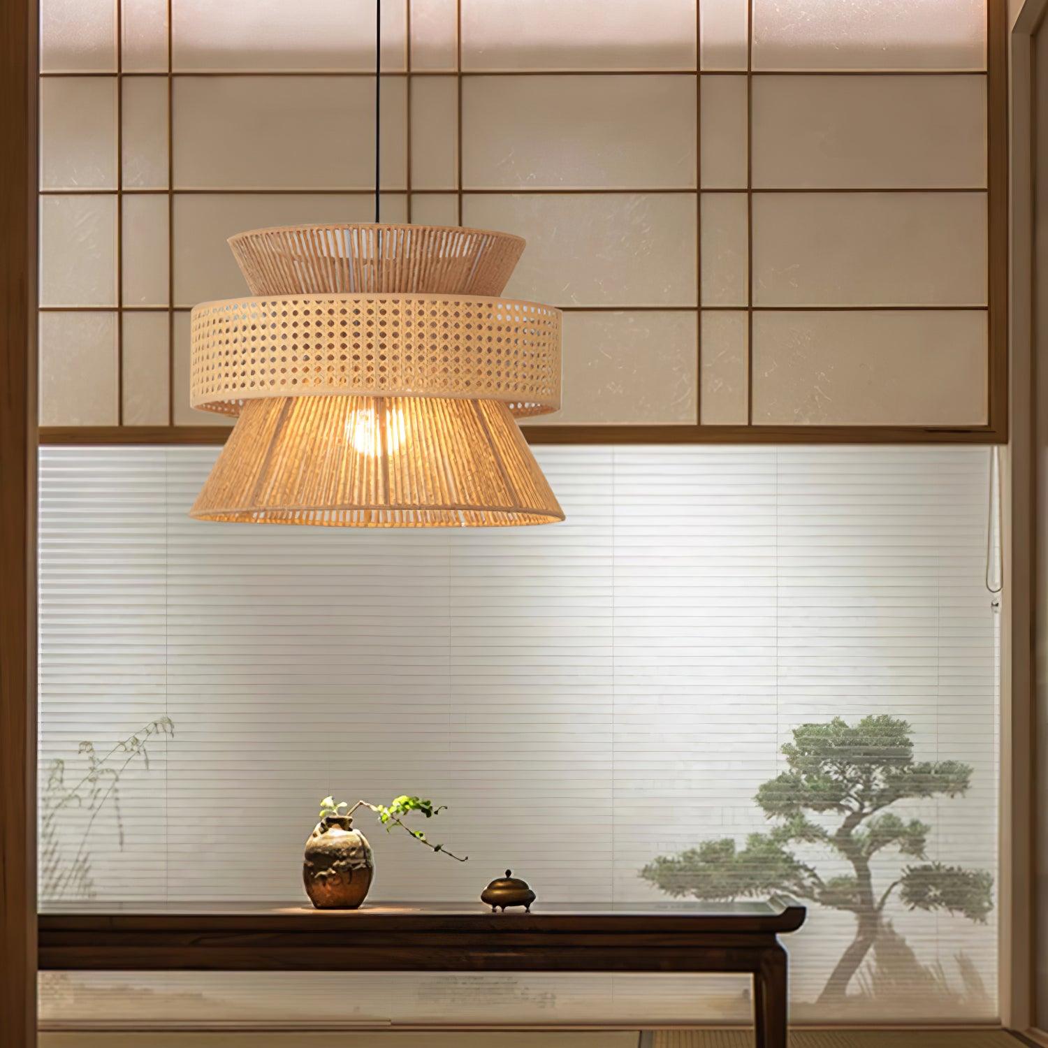 Rattan Bamboo Pendant Lamp - Cueteks