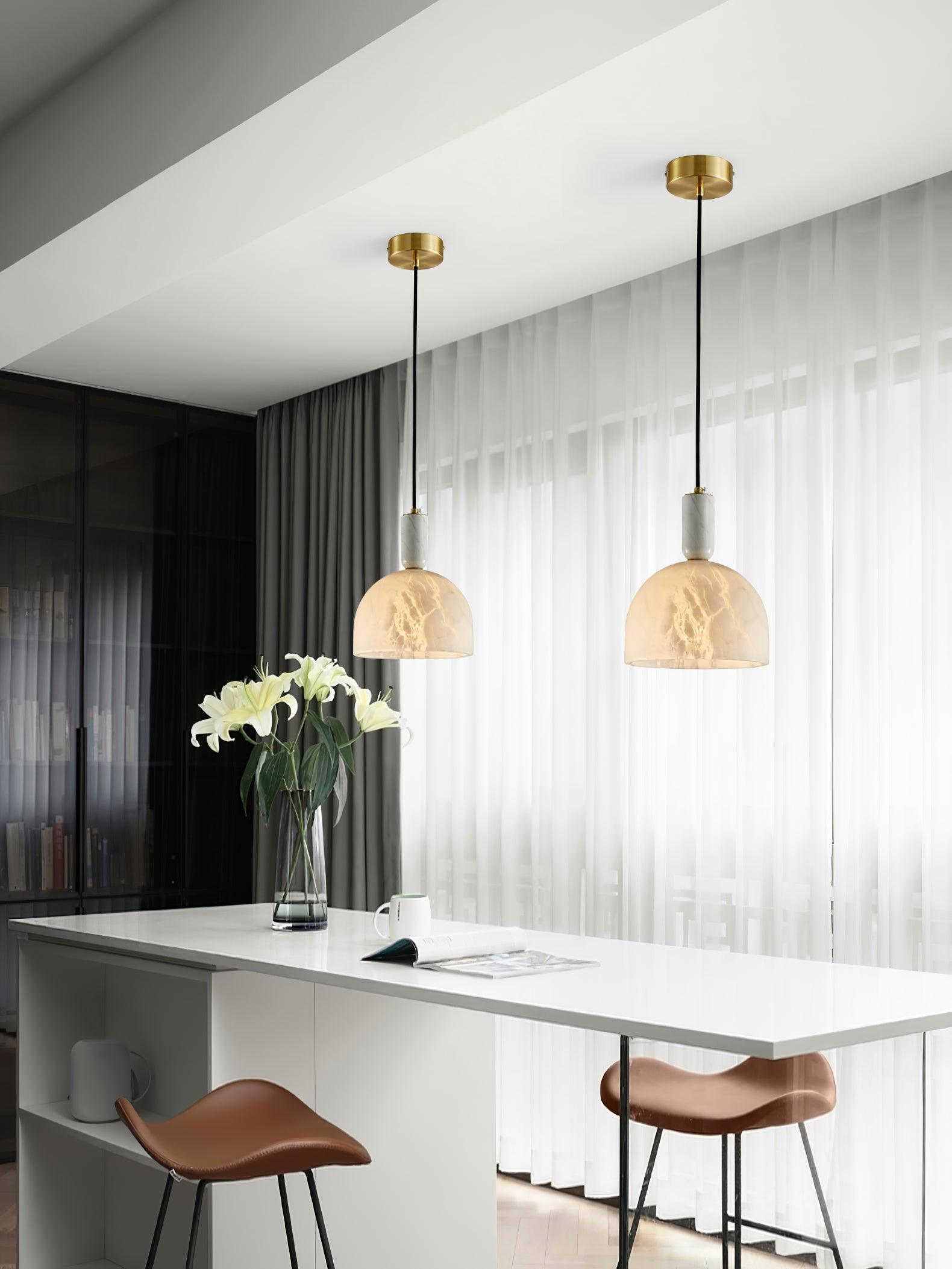 Blair Alabaster Pendant Light - Cueteks