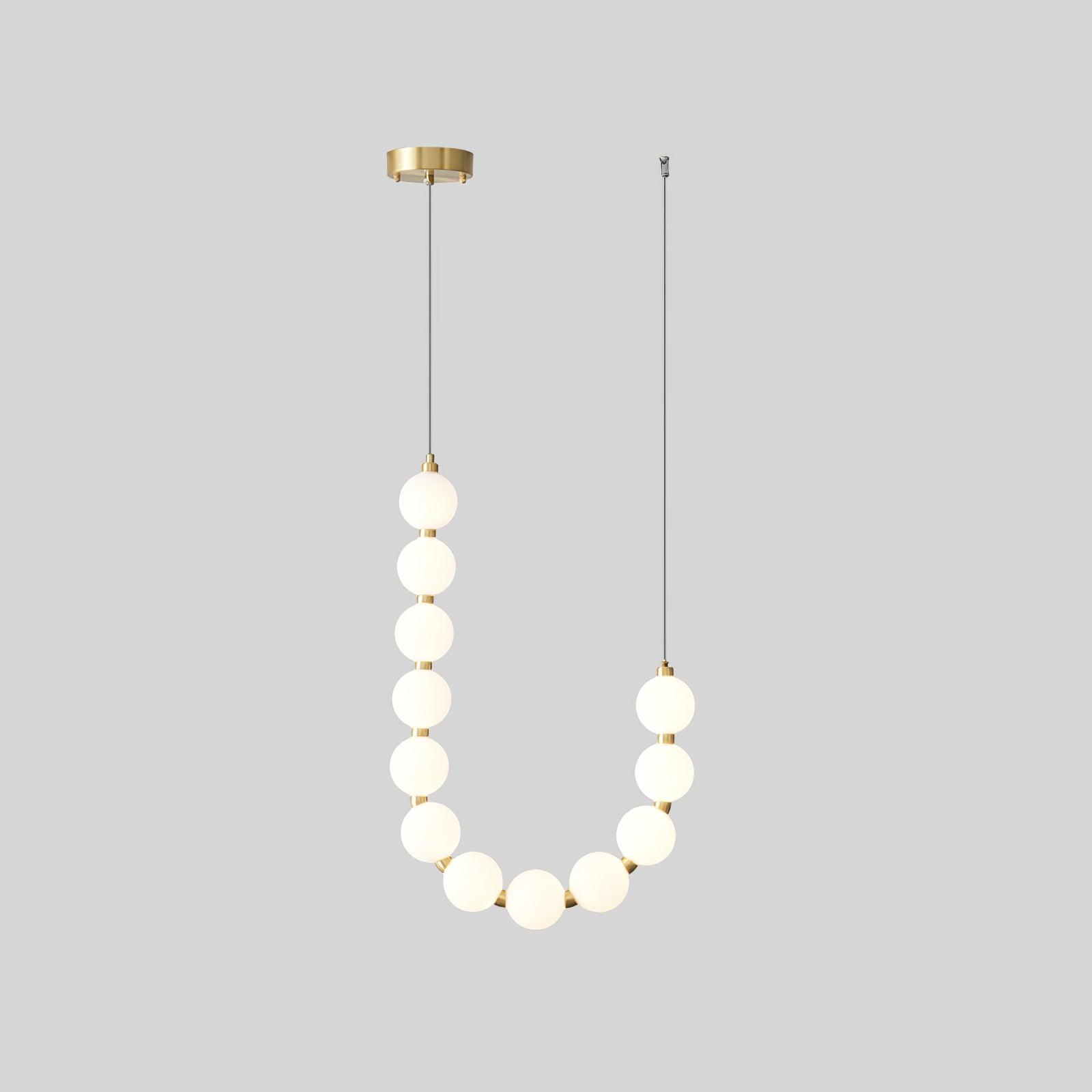Acrylic Pearl Necklace Chandelier - Cueteks