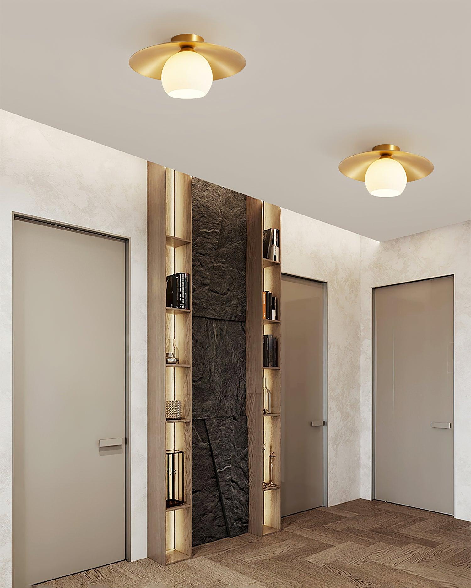 Brass Cap Ceiling Lamp - Cueteks