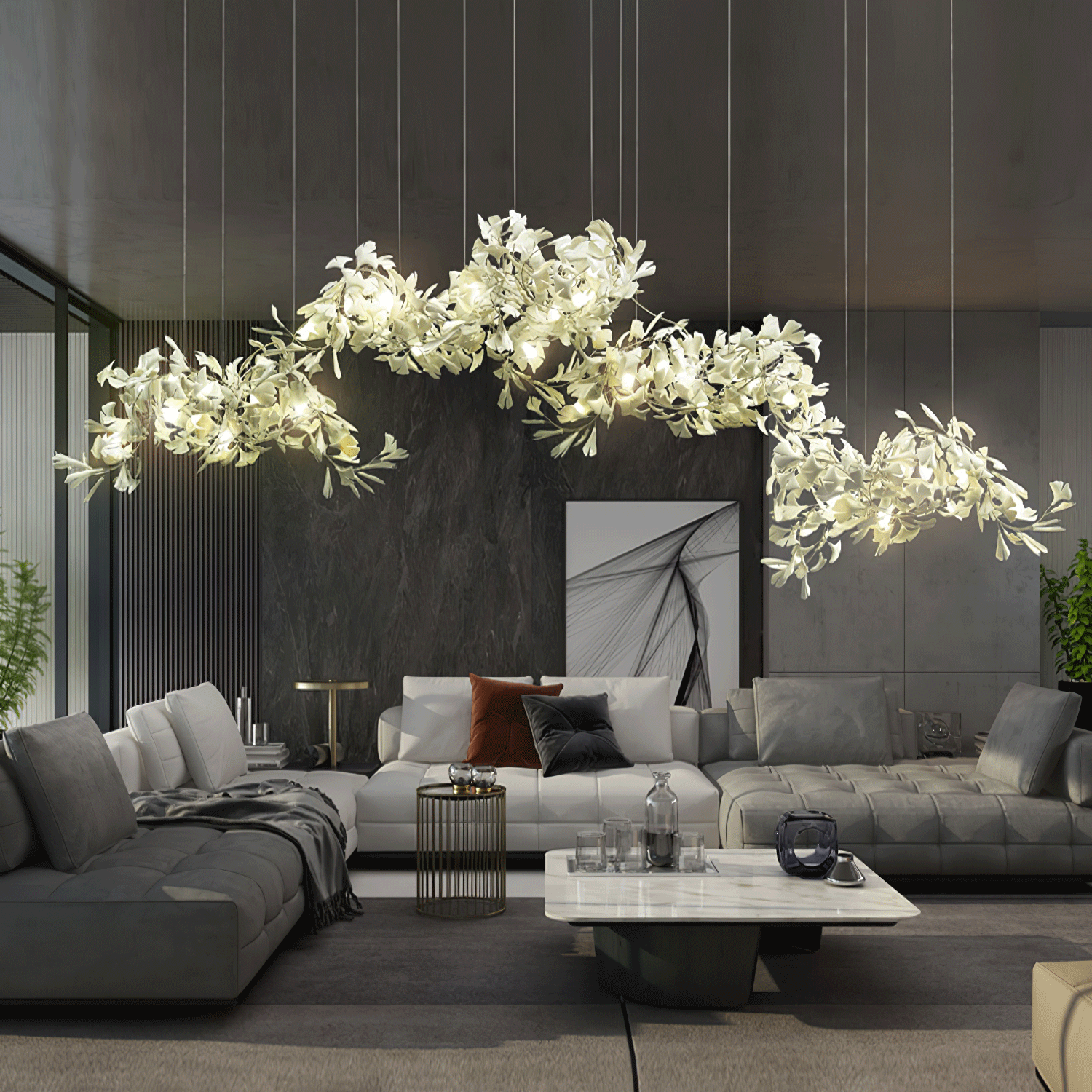 Gingko Chandelier C - Cueteks