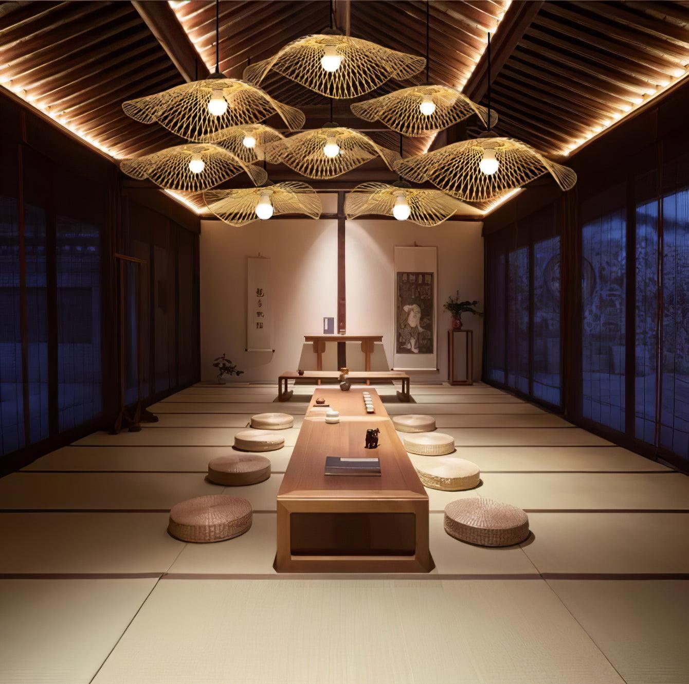 Bamboo Frame Pendant Lamp - Cueteks