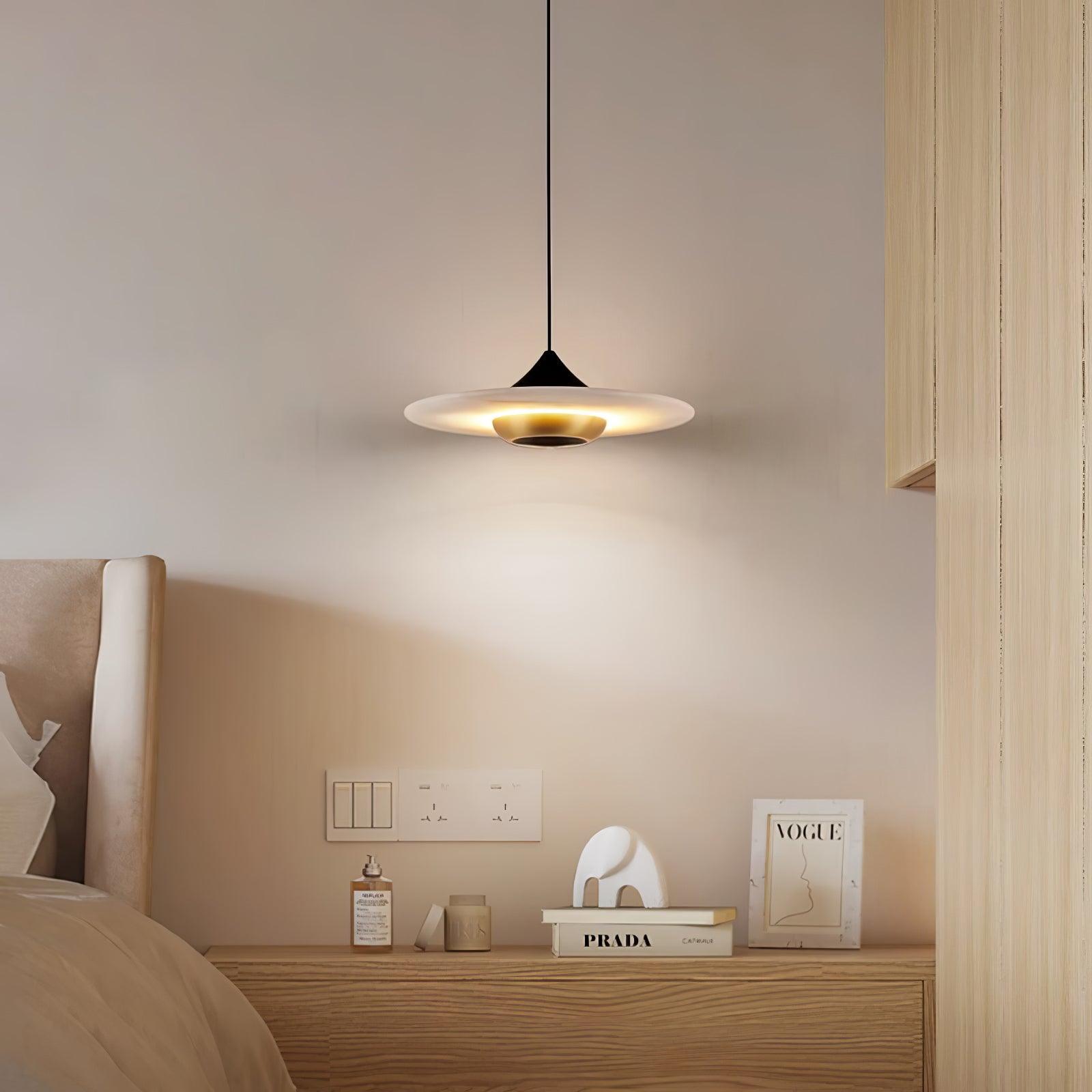 Flying Saucer Marble Pendant Lamp - Cueteks