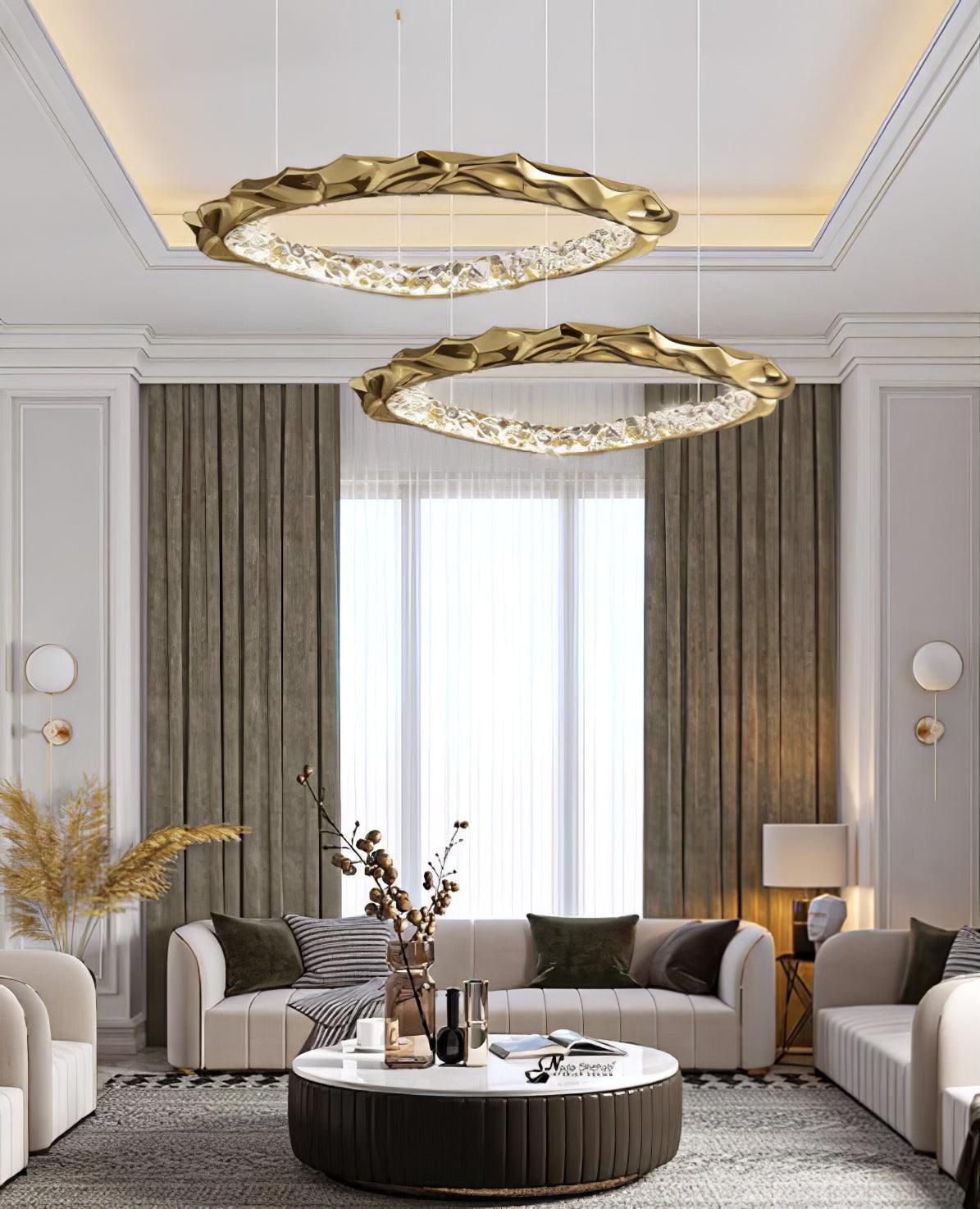 Resin Circlet Brass Pendant Lamp - Cueteks