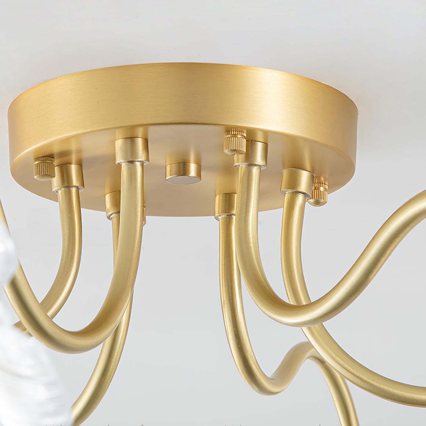 Lotus Leaf Glass Ceiling Lamp - Cueteks