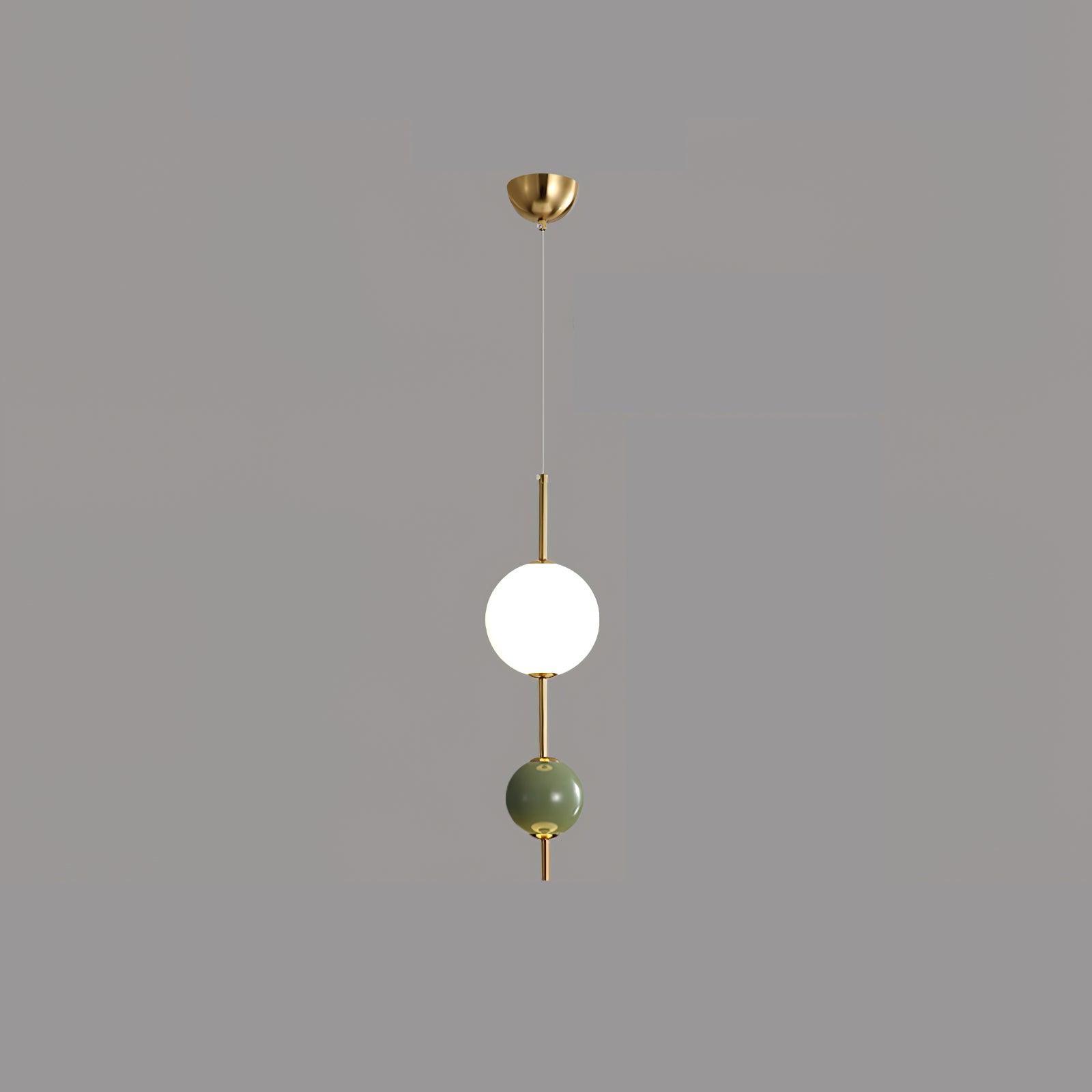 Gallery example of a two-ball pendant with a Green lower sphere