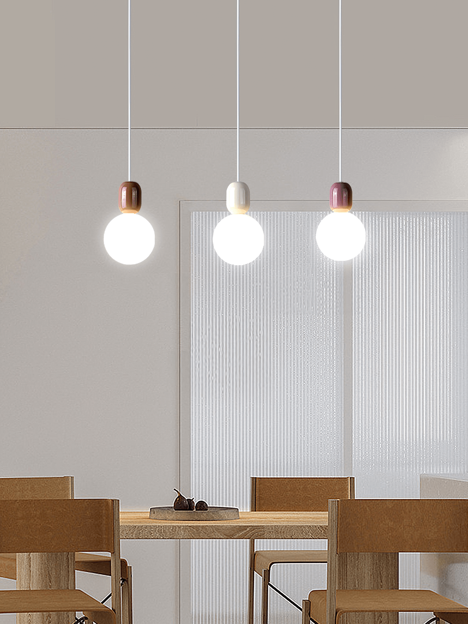 Acrylic Two Ball Pendant Light - Cueteks