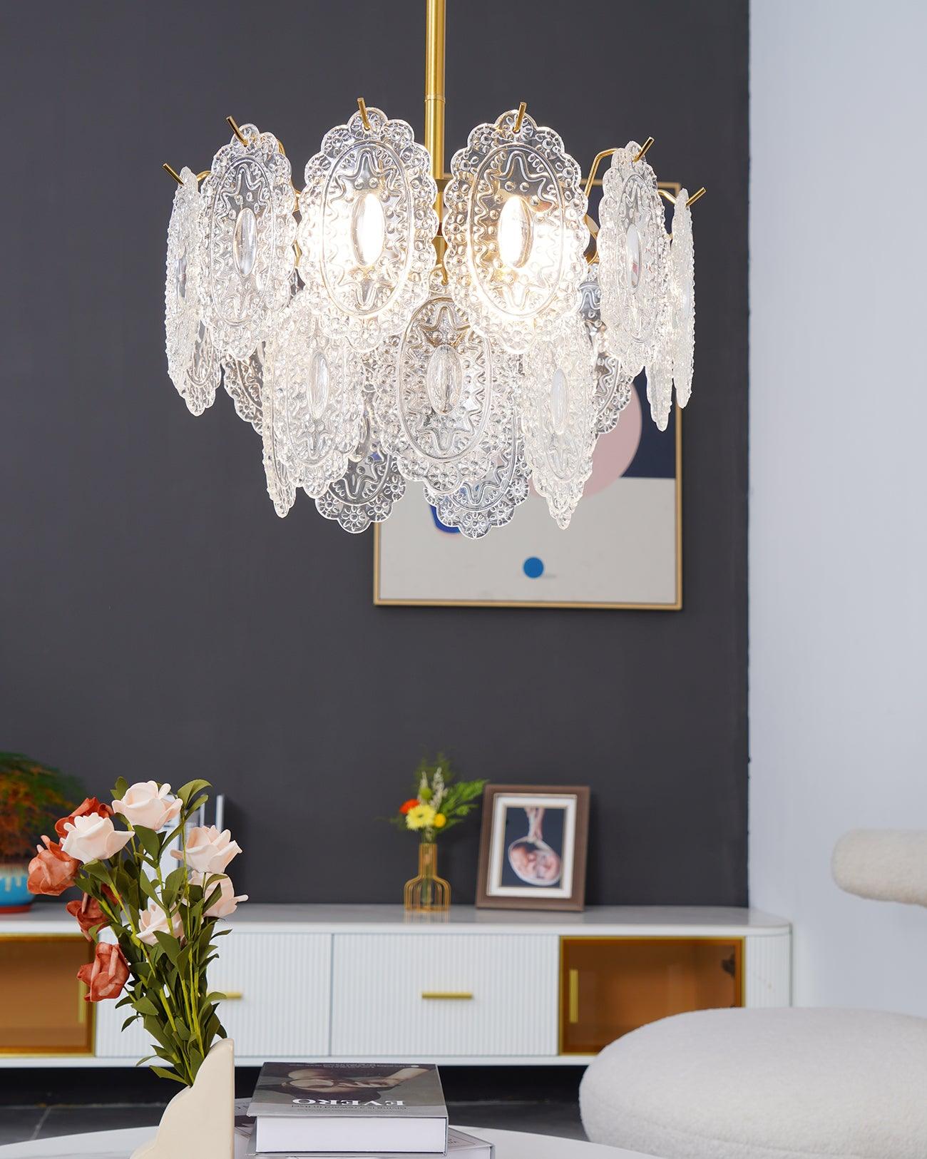 Wave Glass Chandelier - Cueteks