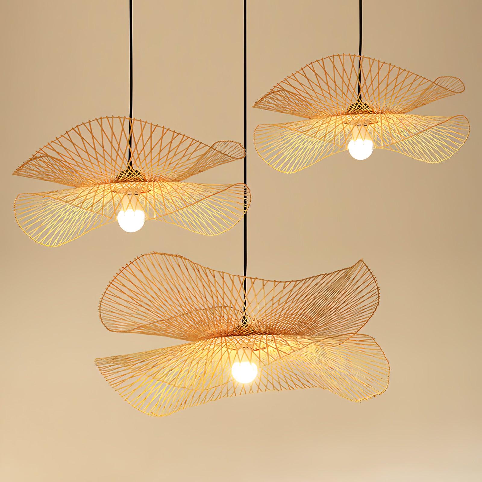 Bamboo Frame Pendant Lamp - Cueteks