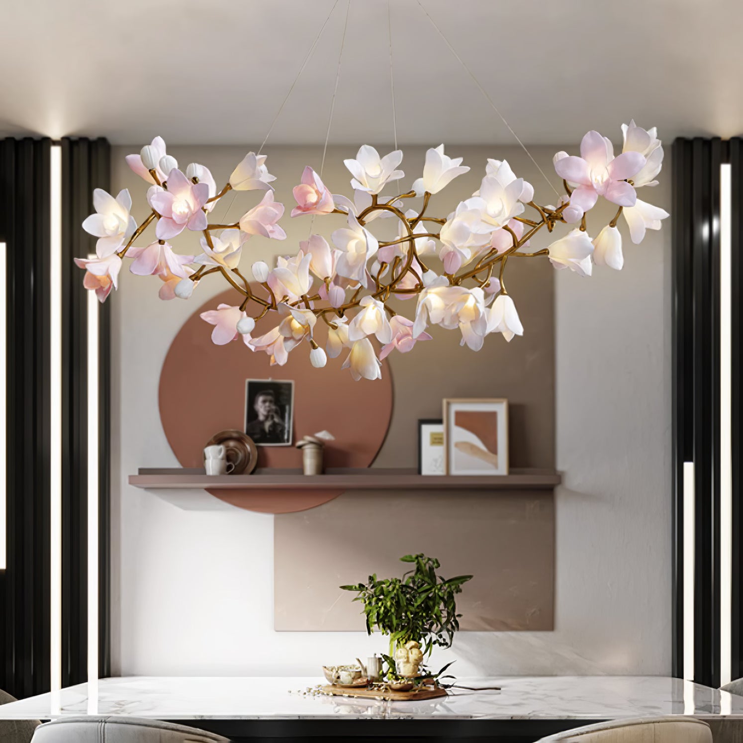 Circular Blossom Chandelier - Cueteks