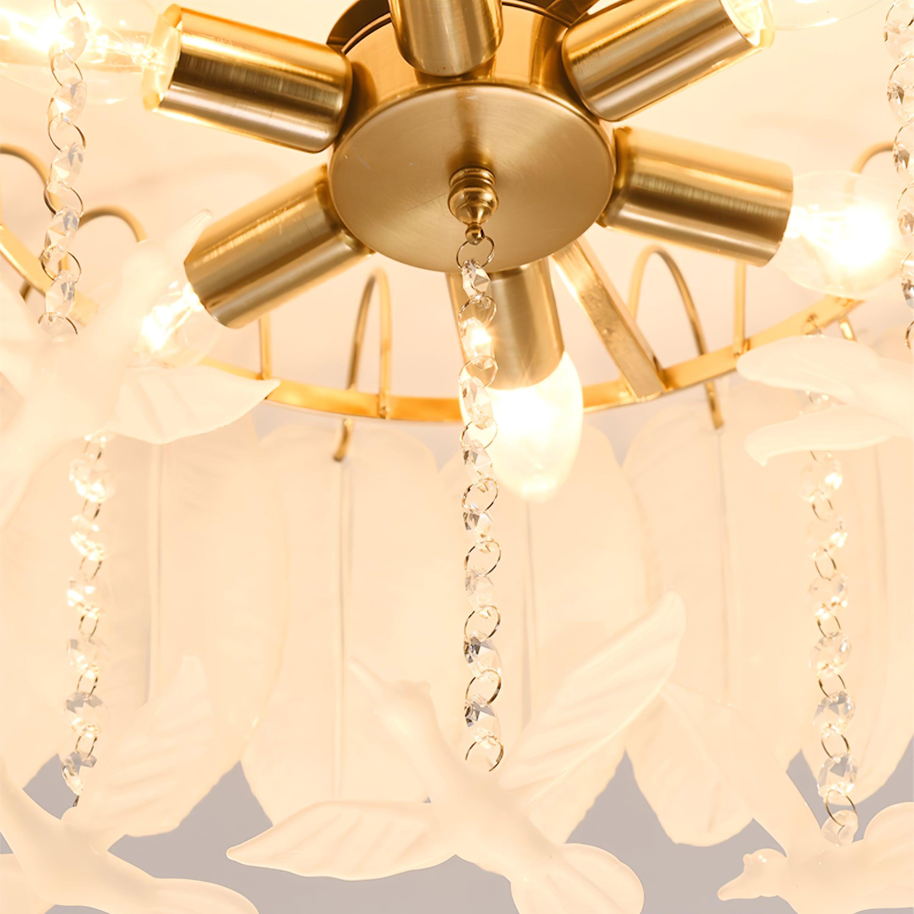 Glass Feather Ceiling Light - Cueteks