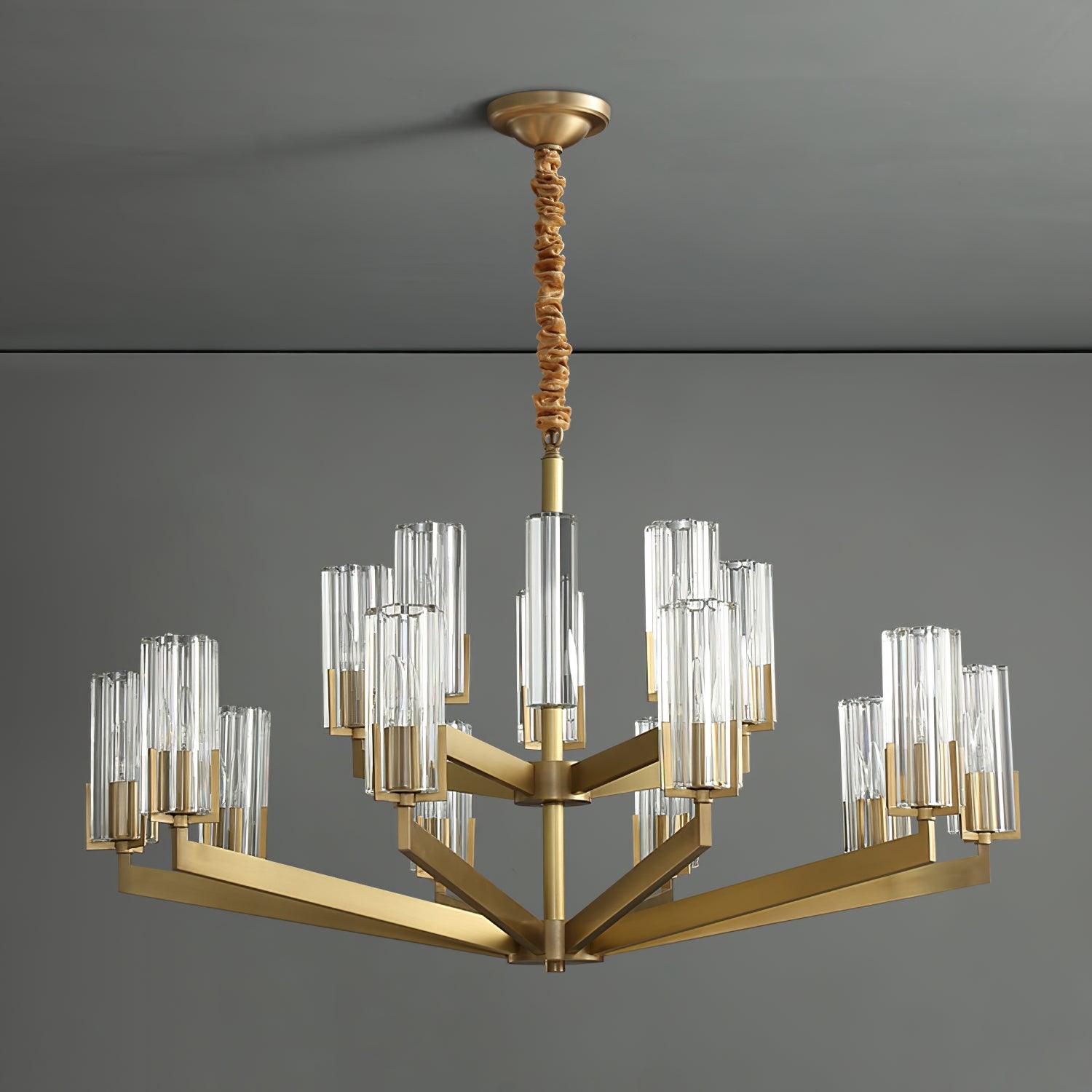 Kayla Brass Chandelier - Cueteks