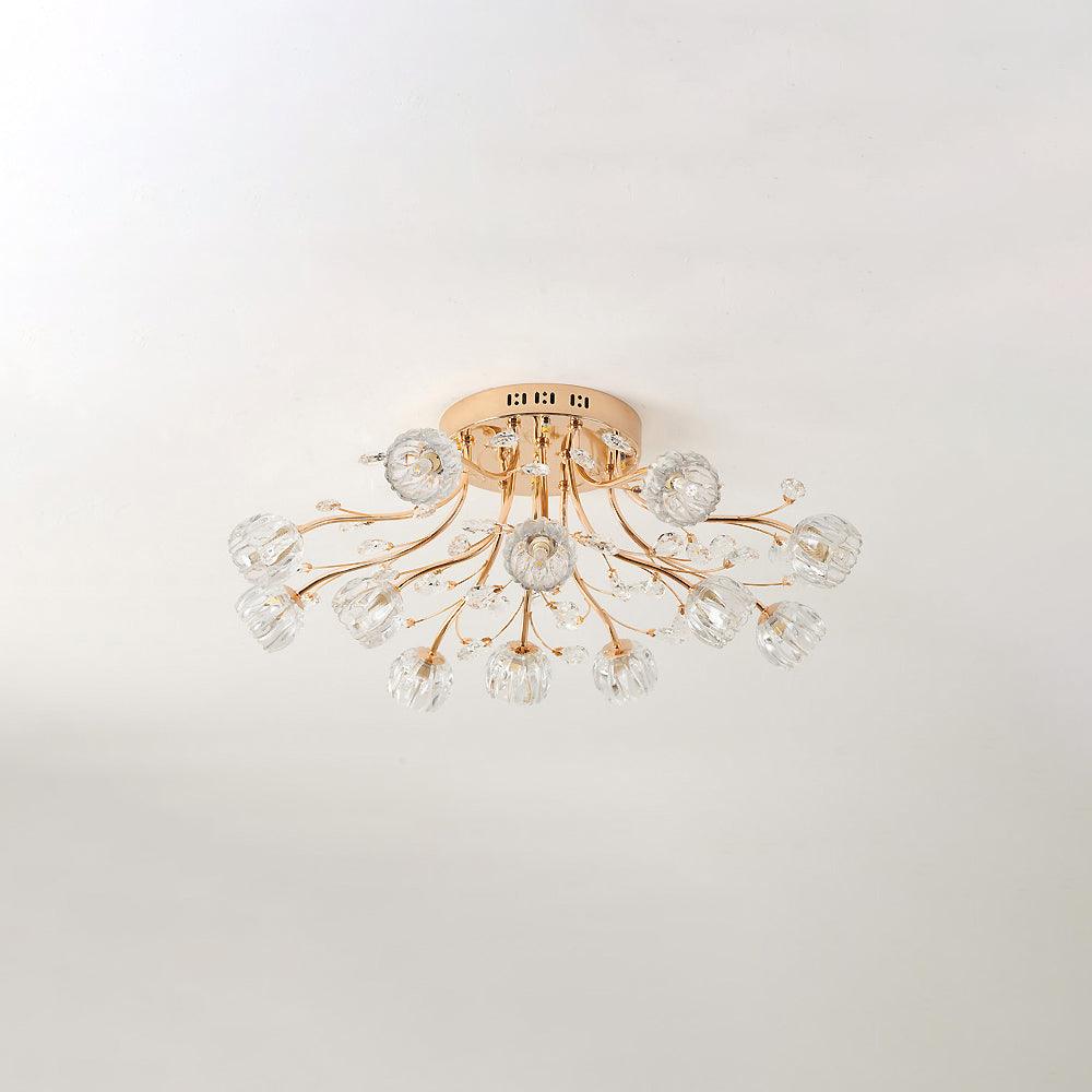 Crystal Flower Ceiling Light - Cueteks